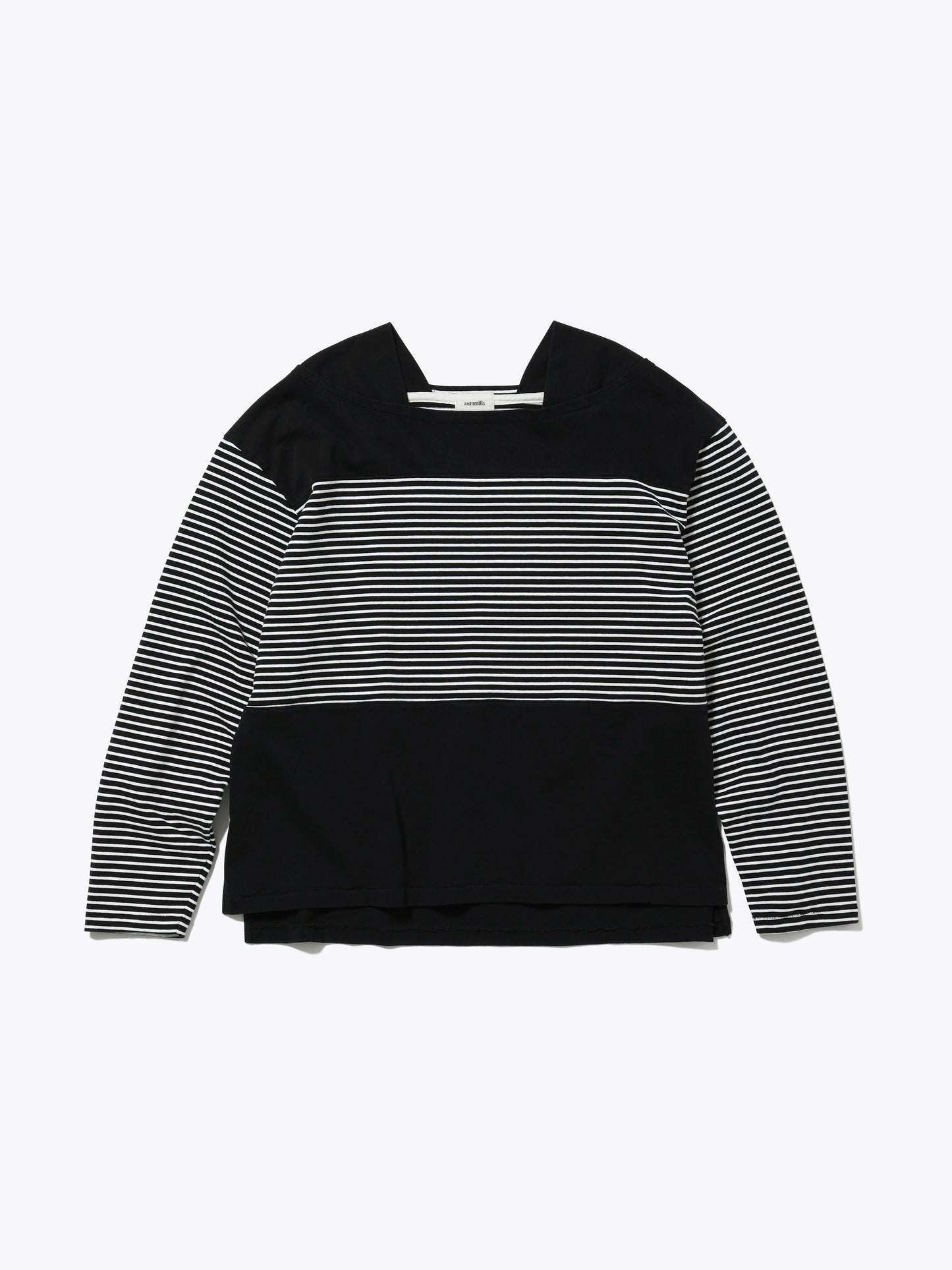 BAGGY BOAT L/S TEE COTTON BORDER JERSEY AM-C0309 Black