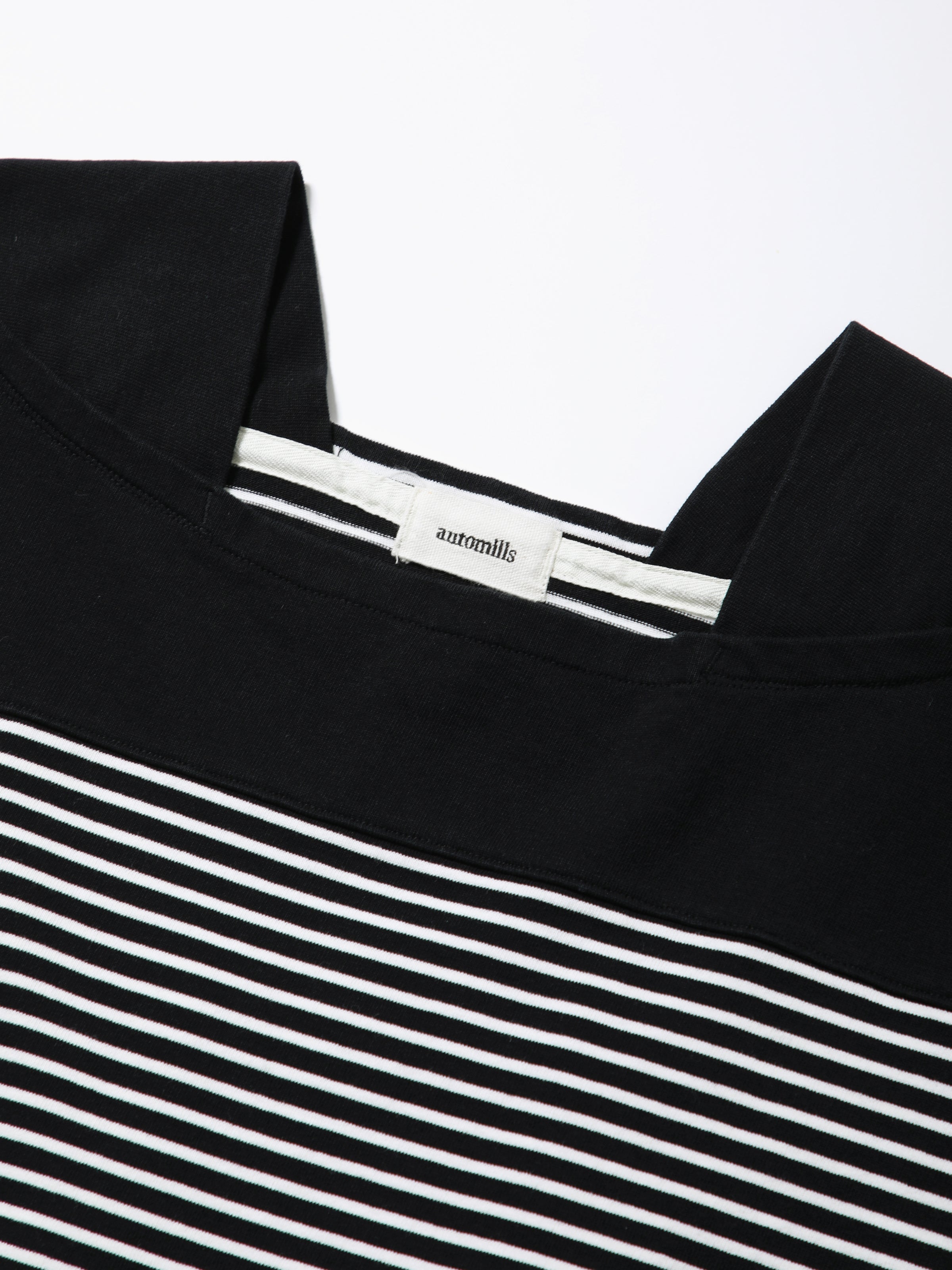 BAGGY BOAT L/S TEE COTTON BORDER JERSEY AM-C0309 Black