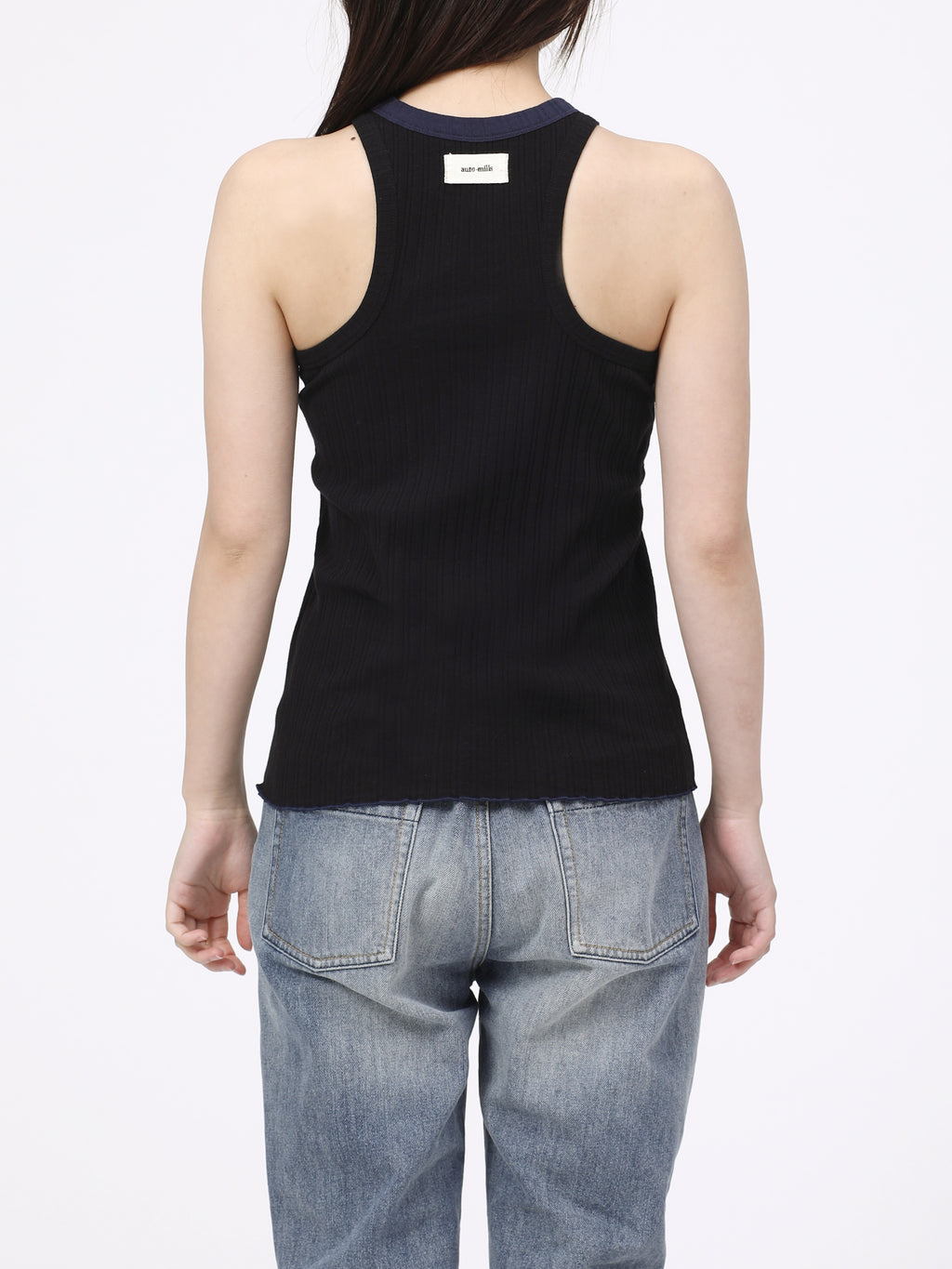 LOVER TANK TOP RIB STRETCH JERSEY BICOLOR AM-C0413