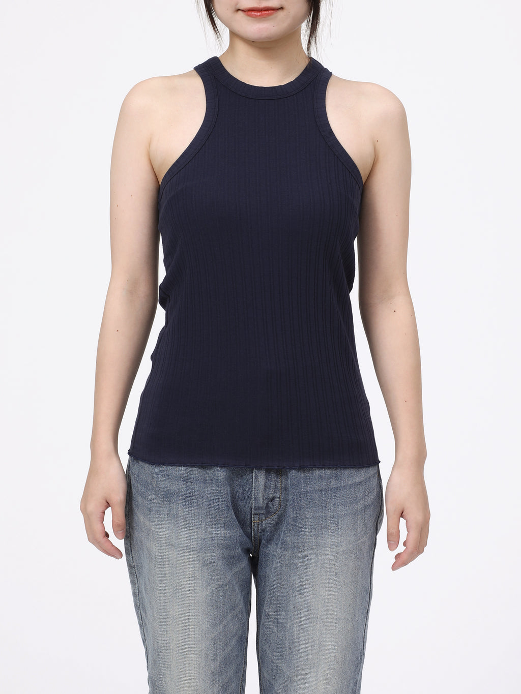 LOVER TANK TOP RIB STRETCH JERSEY BICOLOR AM-C0413