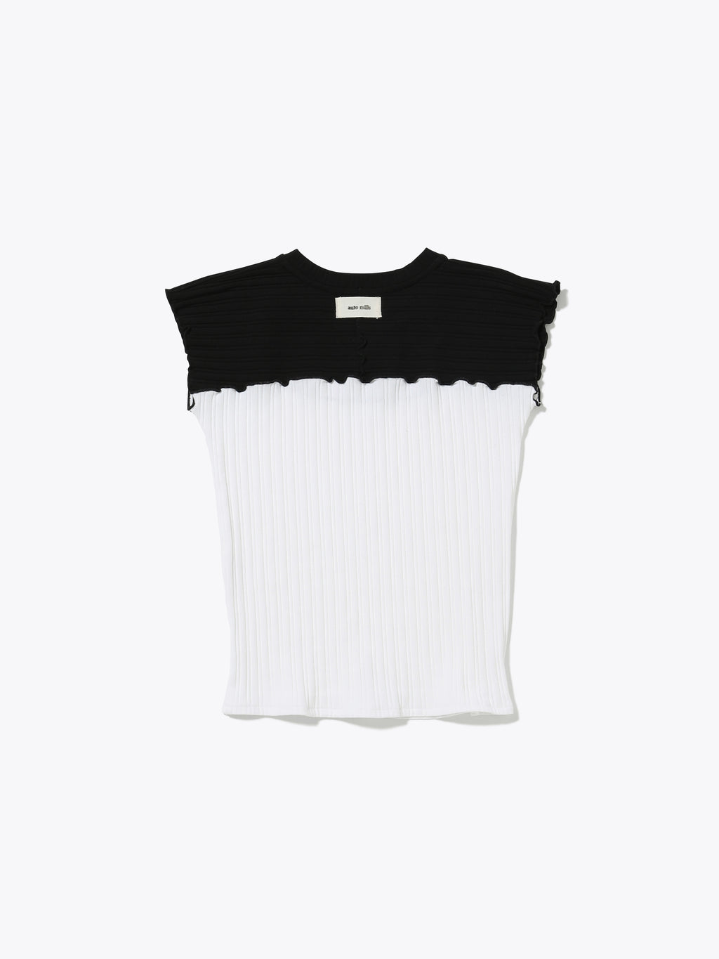 LOVER TOP S/S  RIB STRETCH JERSEY BICOLOR AM-C0411