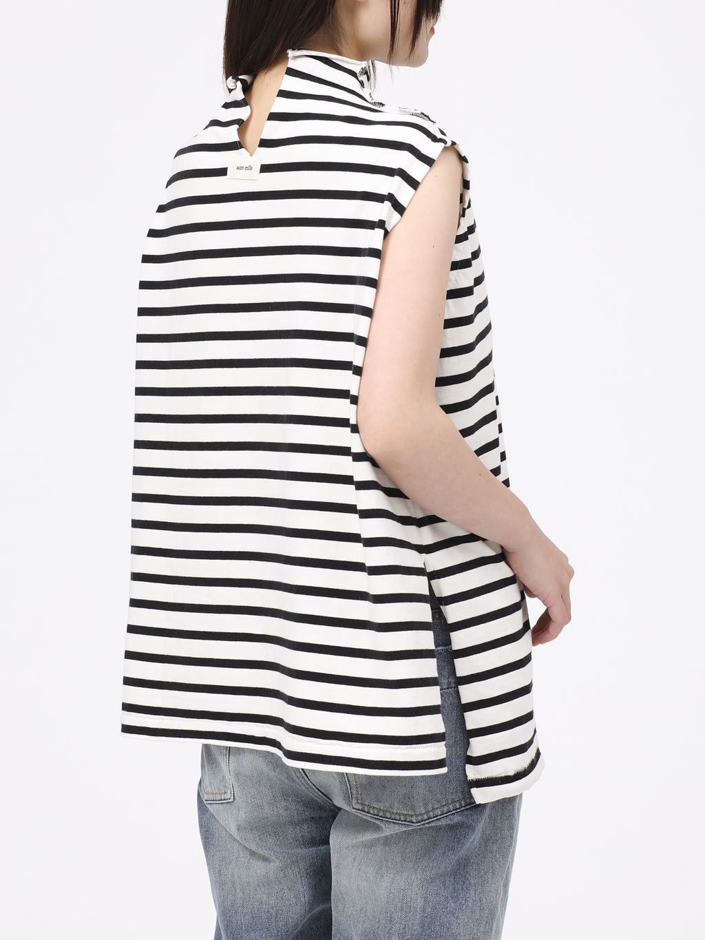 BAGGY N/S TEE COTTON BORDER JERSEY AM-C0407