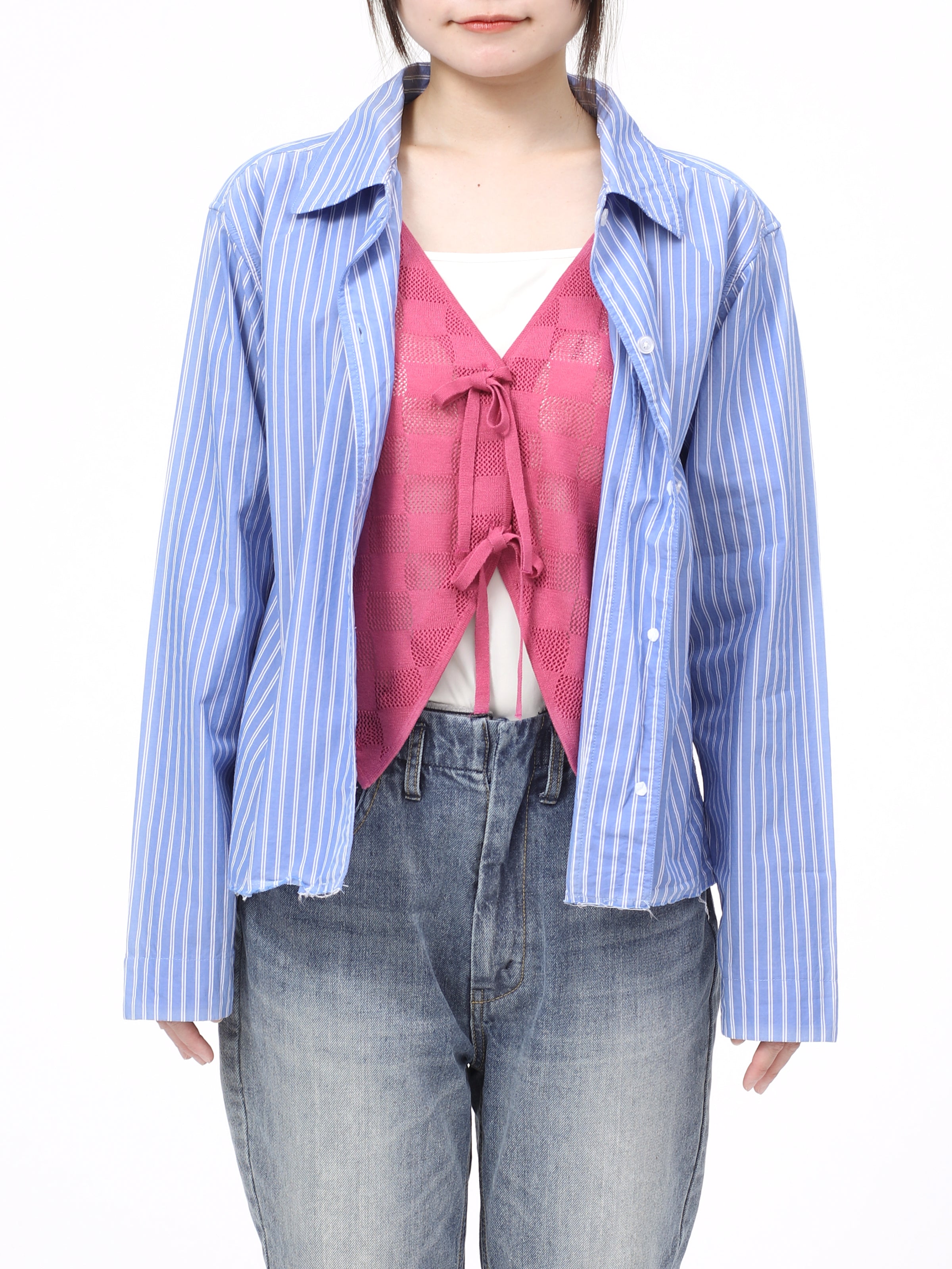 MELLOW SHIRTS COTTON BROAD w/KNITCLOTH  AM-S0401