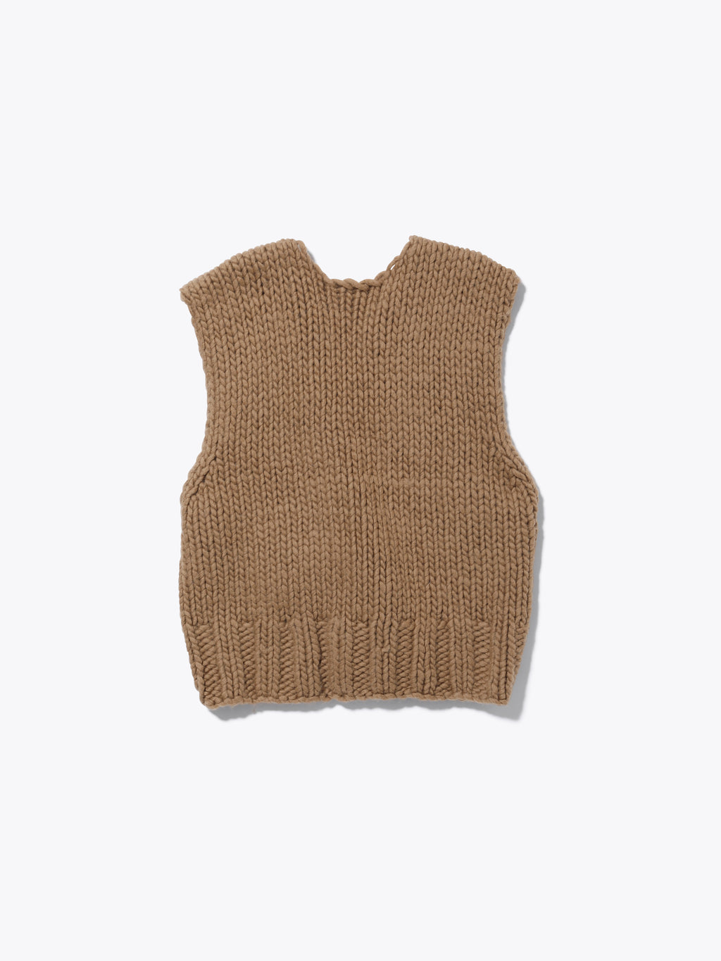 CHILLING HAND MADE VEST HEAVY WEIGHT WOOL YARN W/BIG ANZEN PIN AM-K0502