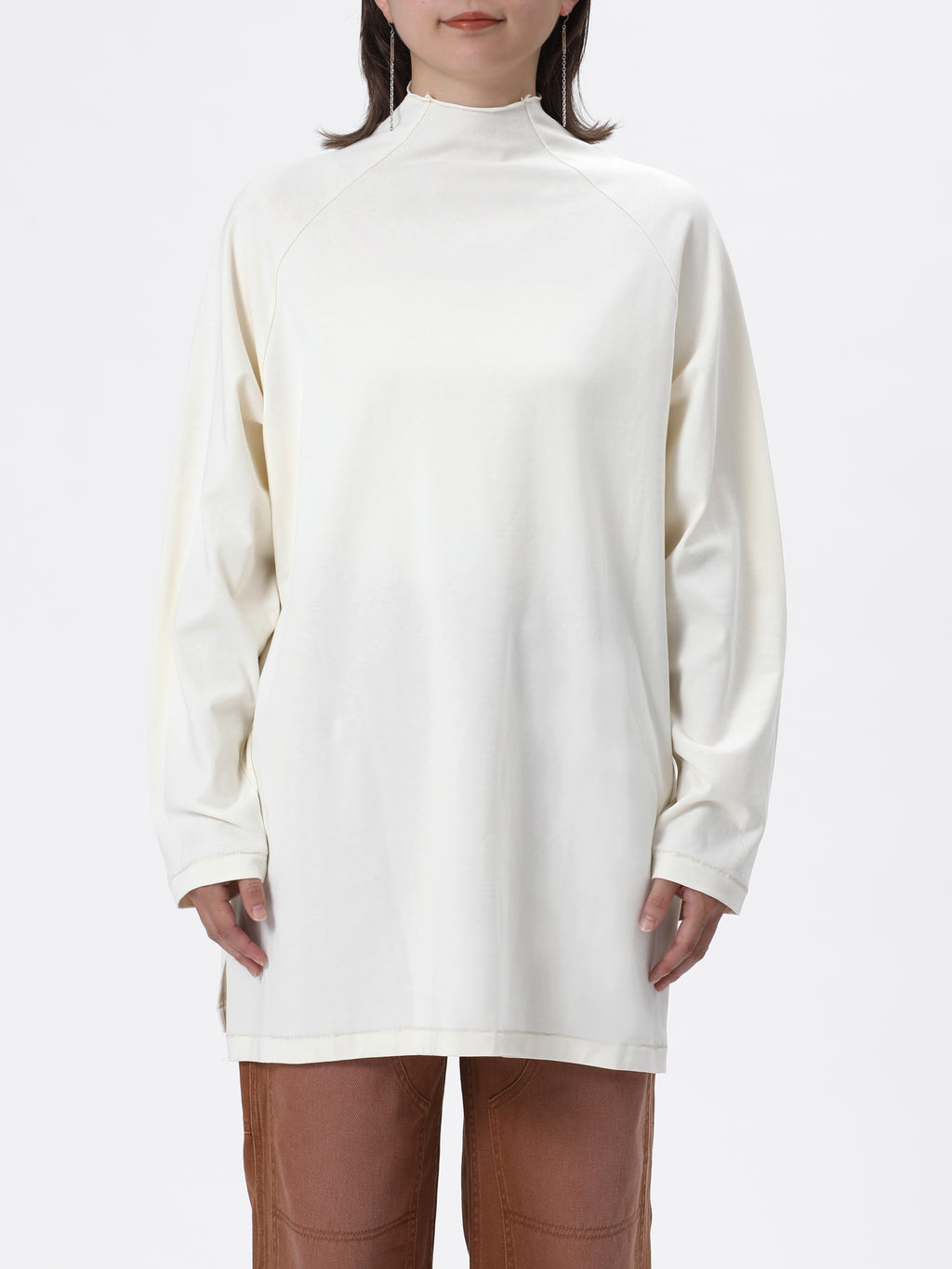 BAGGY HI NECK L/S TEE COTTON JERSEY AM-C0502