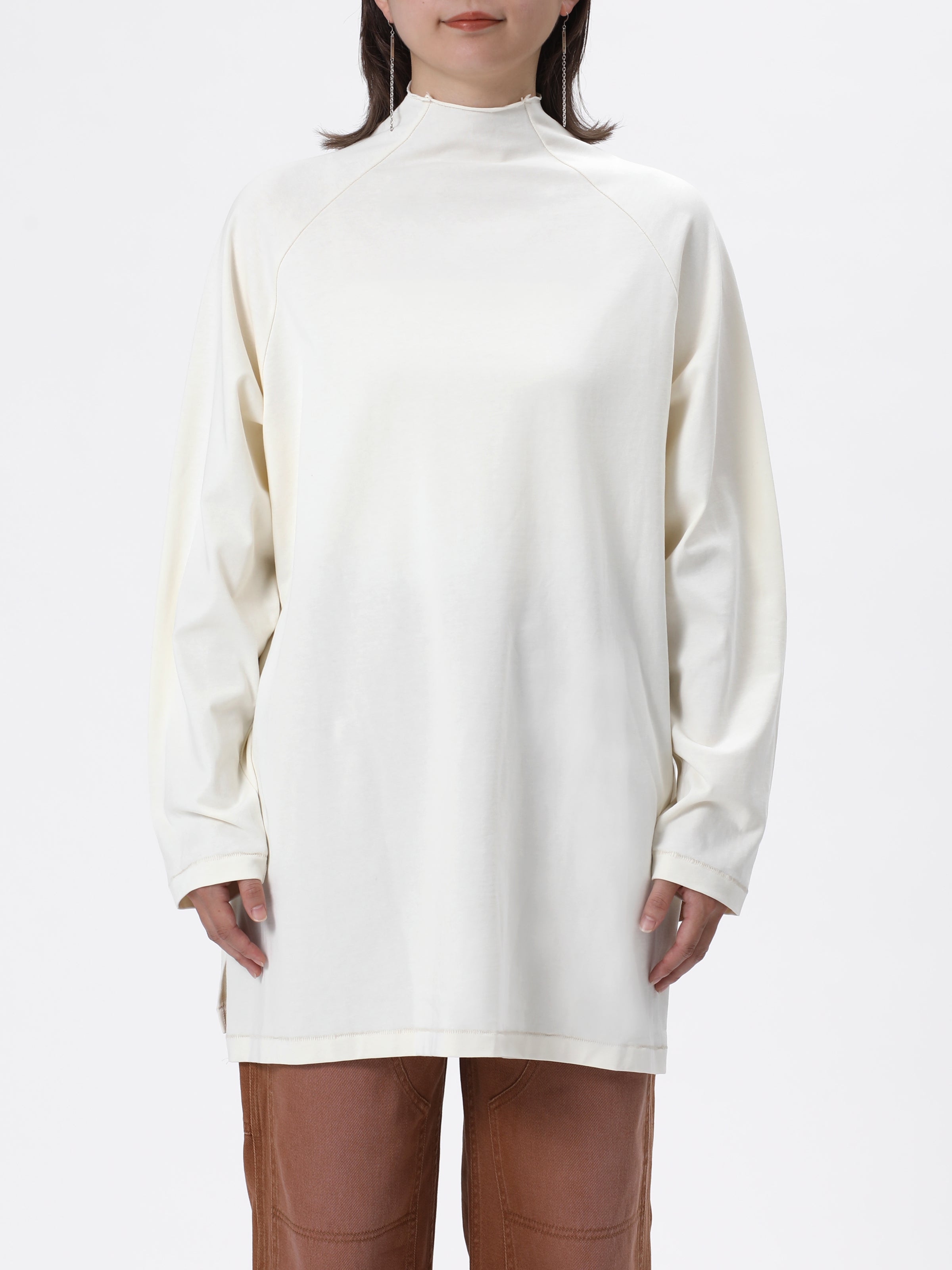 BAGGY HI NECK L/S TEE COTTON JERSEY AM-C0502