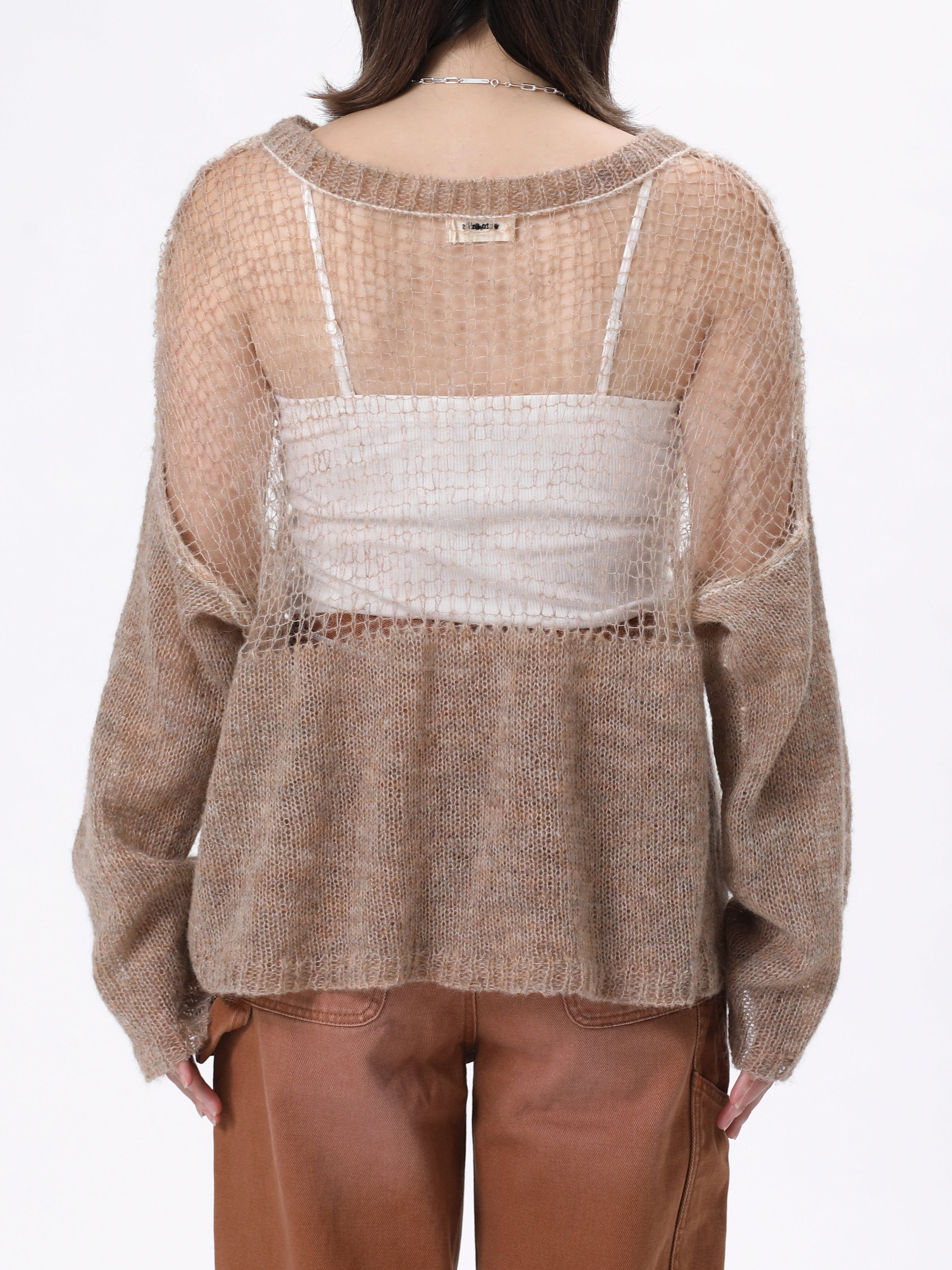 NOMADS TOPS L/S MOHAIR MIX YARN AM-K0507