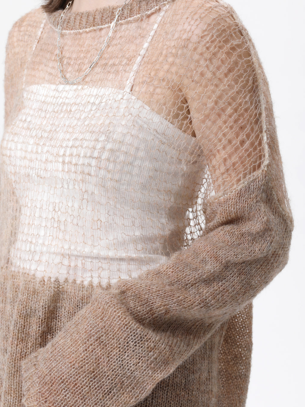 NOMADS TOPS L/S MOHAIR MIX YARN AM-K0507