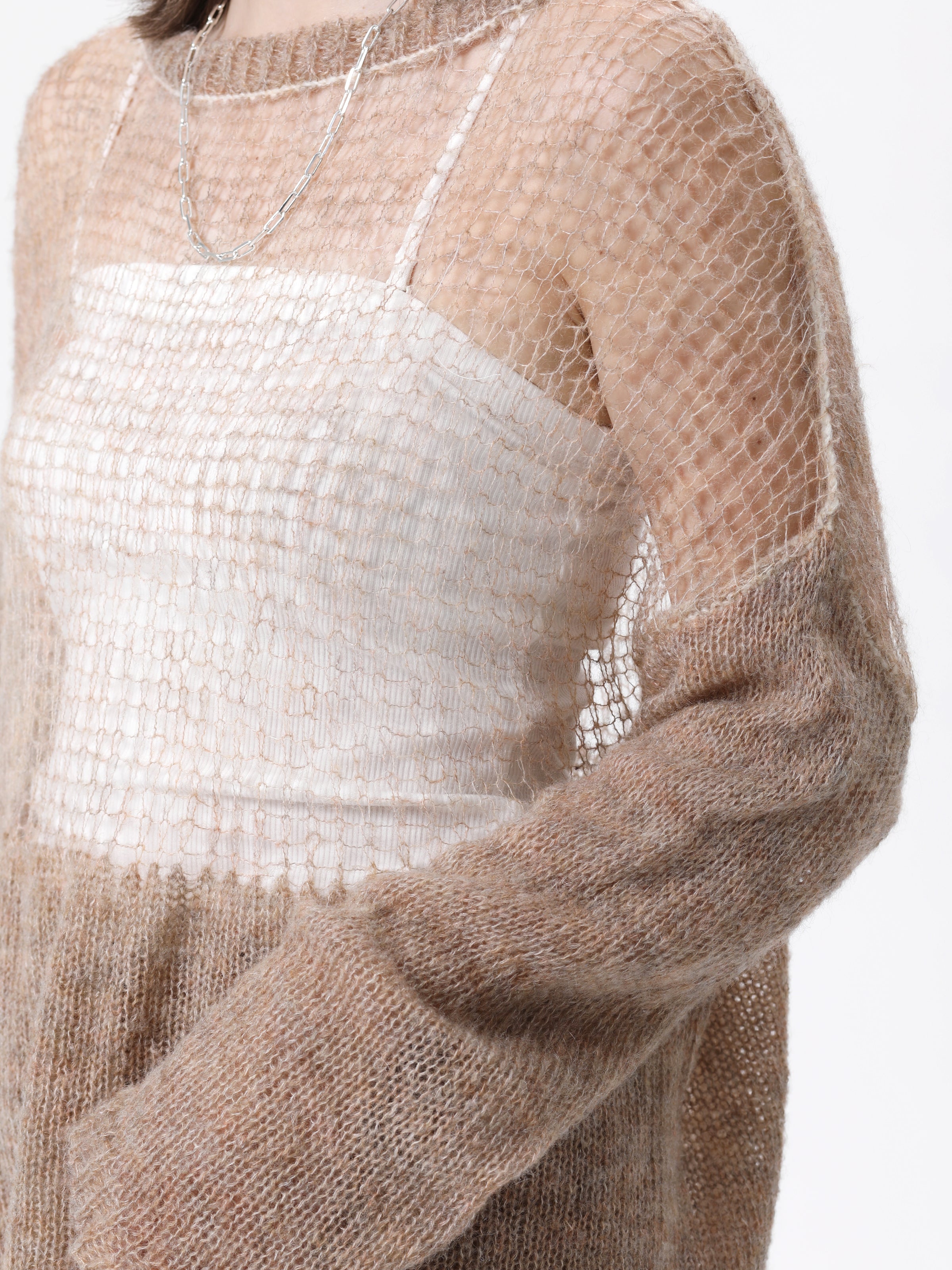 NOMADS TOPS L/S MOHAIR MIX YARN AM-K0507