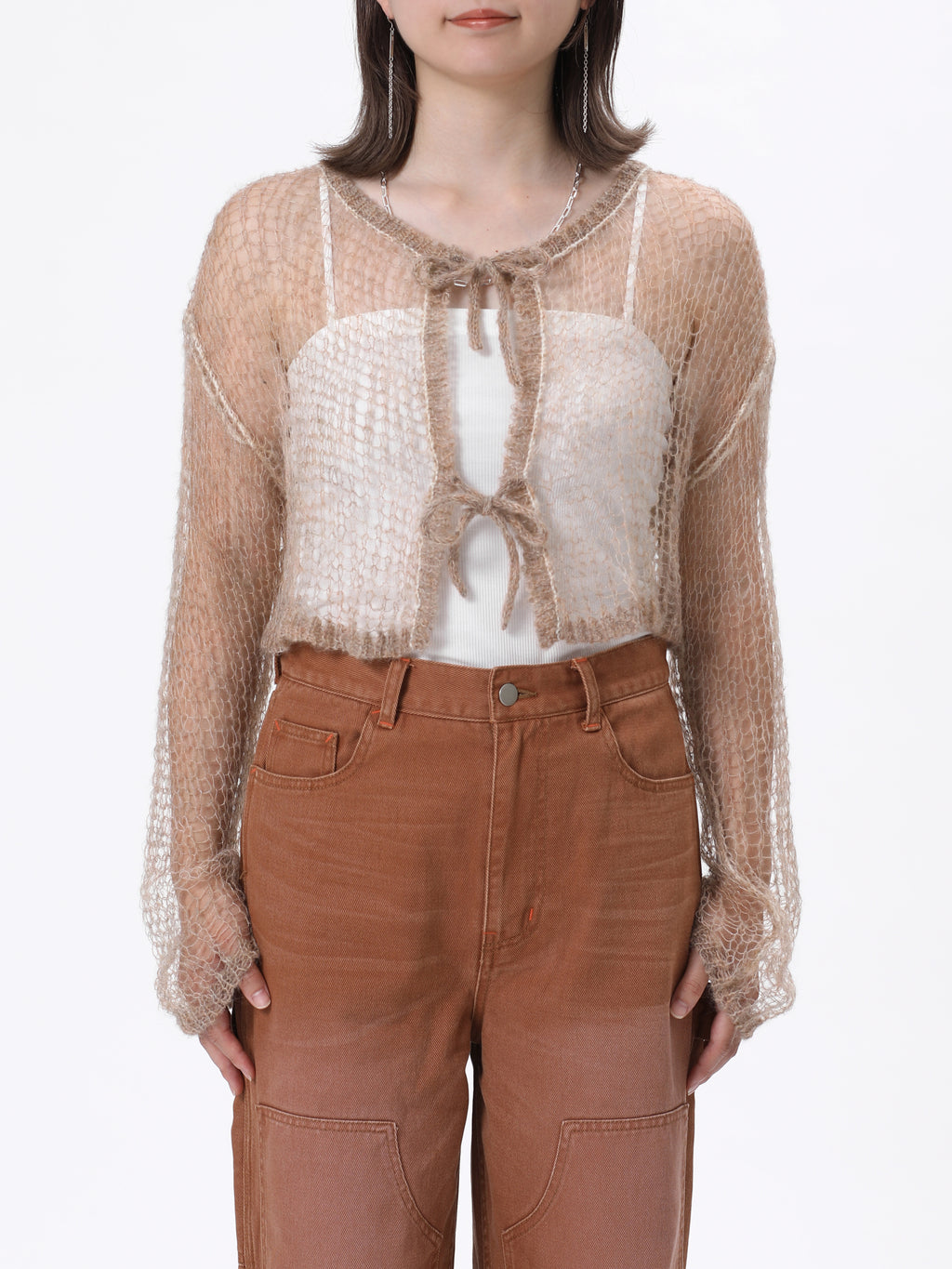 NOMADS CARDIGAN MOHAIR MIX YARN AM-K0506