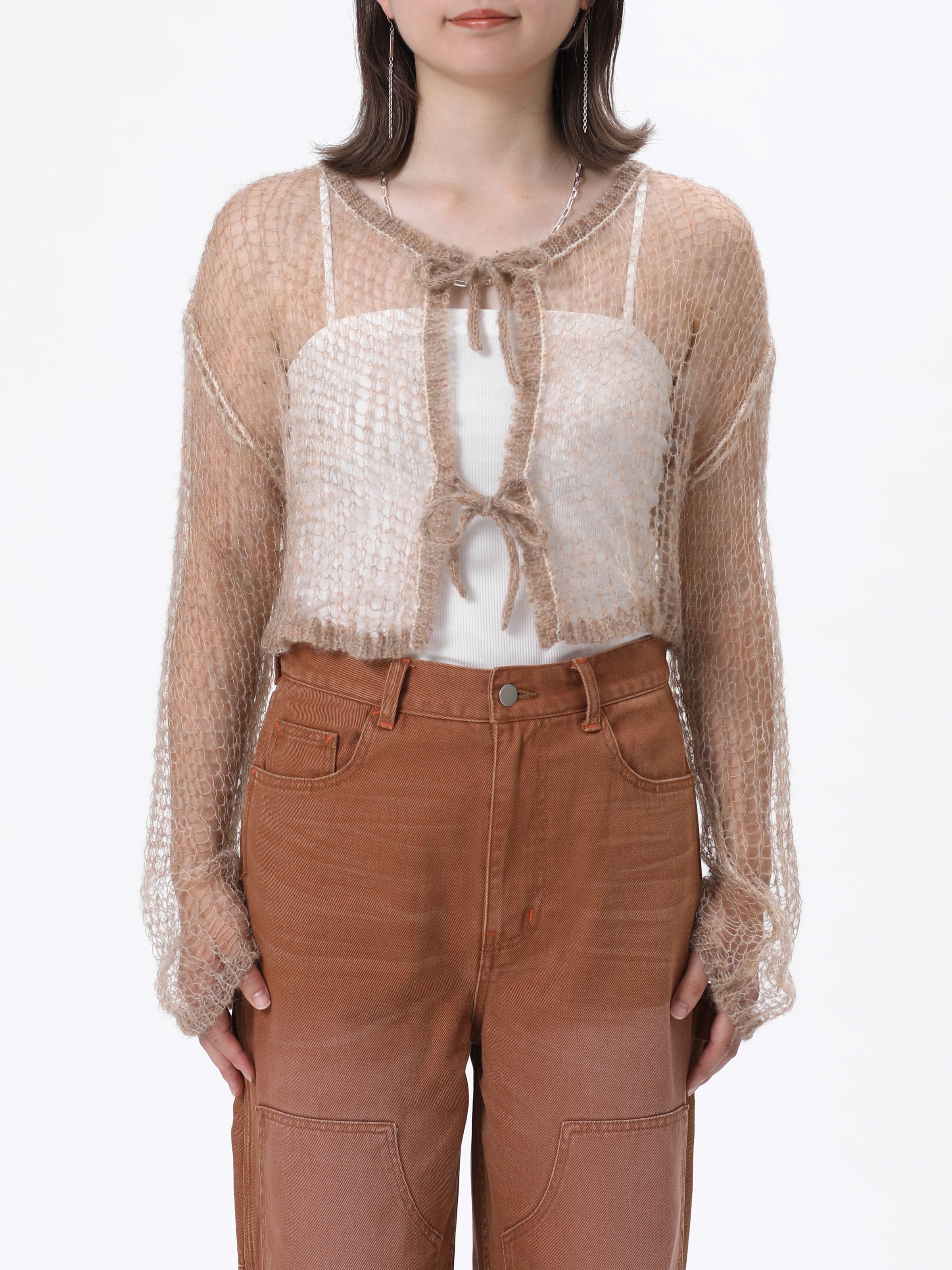 NOMADS CARDIGAN MOHAIR MIX YARN AM-K0506