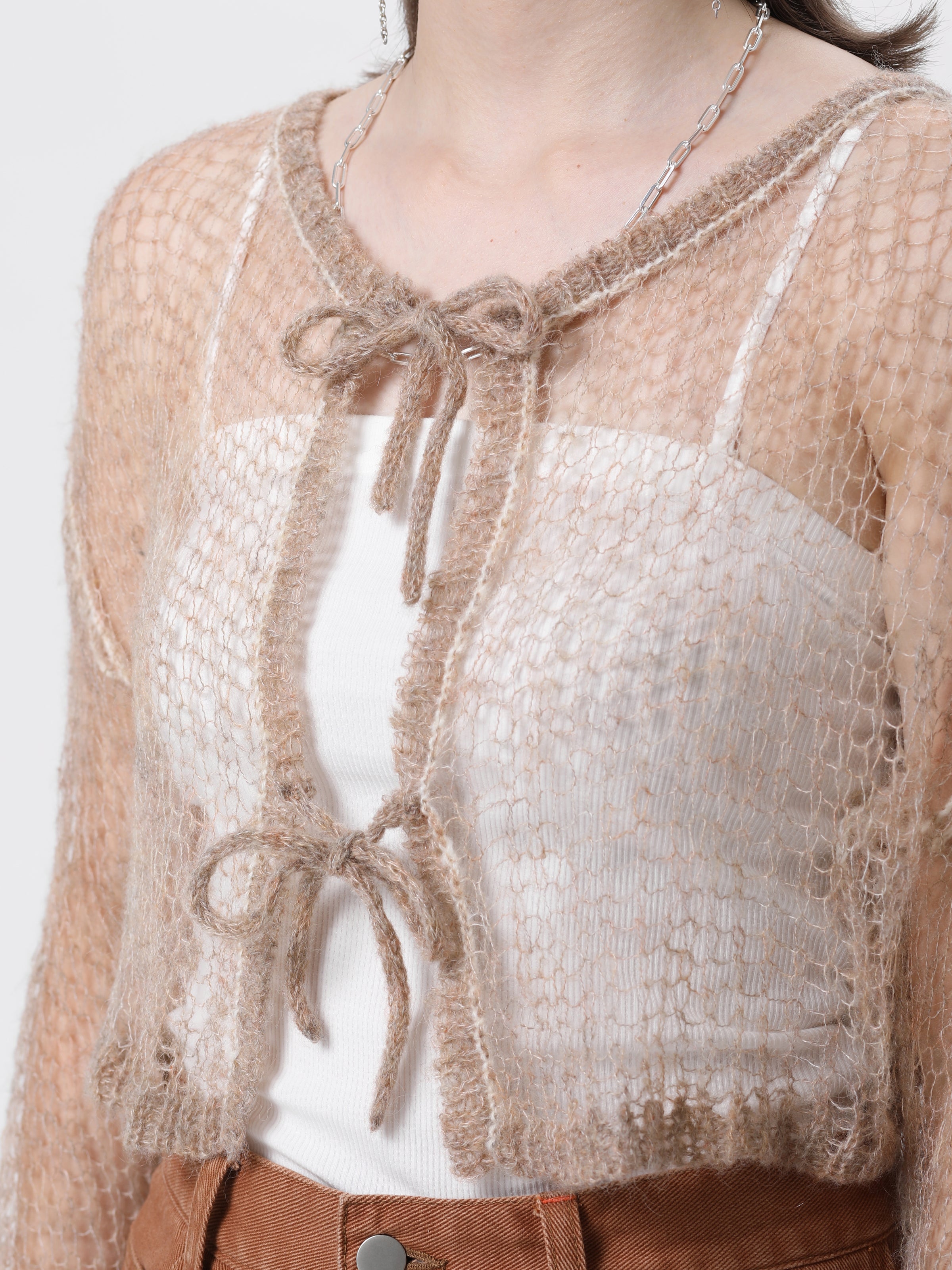 NOMADS CARDIGAN MOHAIR MIX YARN AM-K0506