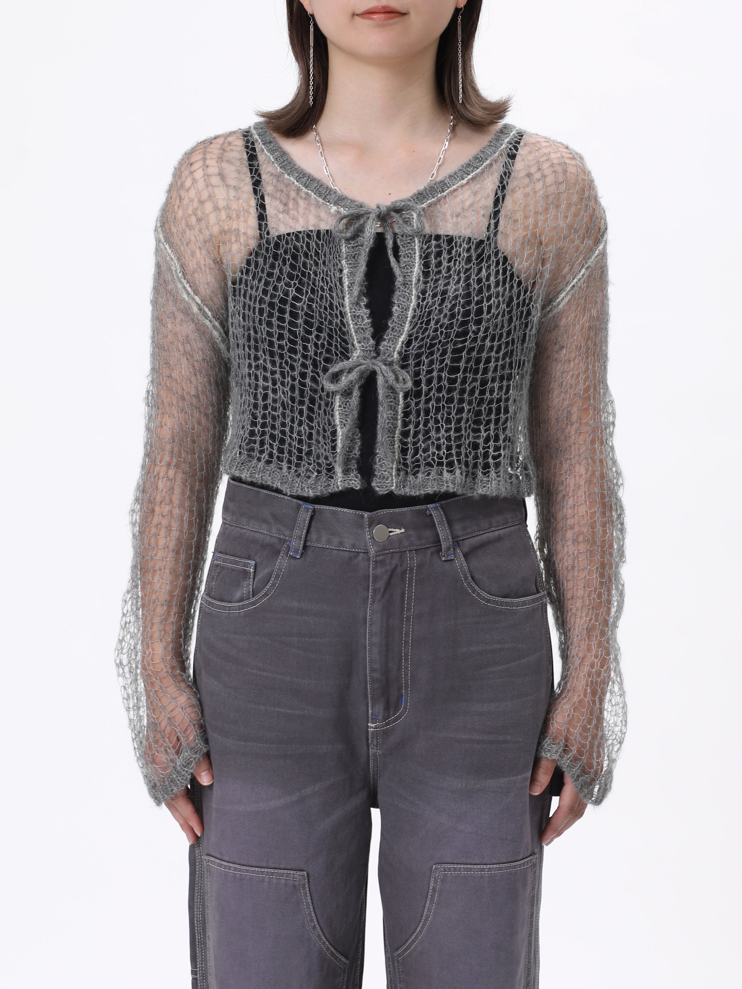 NOMADS CARDIGAN MOHAIR MIX YARN AM-K0506