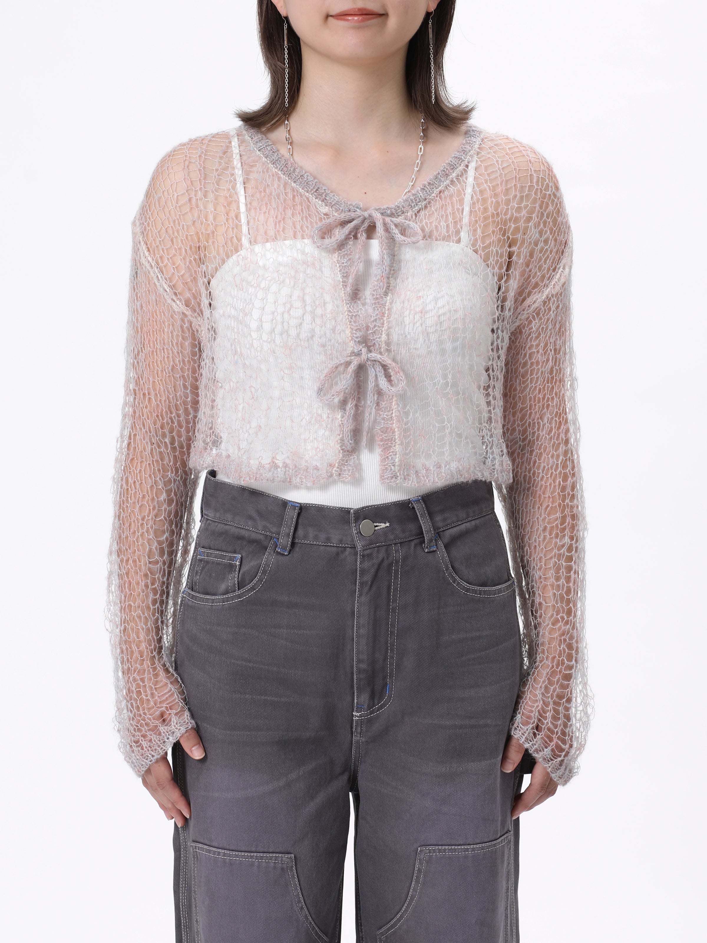 NOMADS CARDIGAN MOHAIR MIX YARN AM-K0506