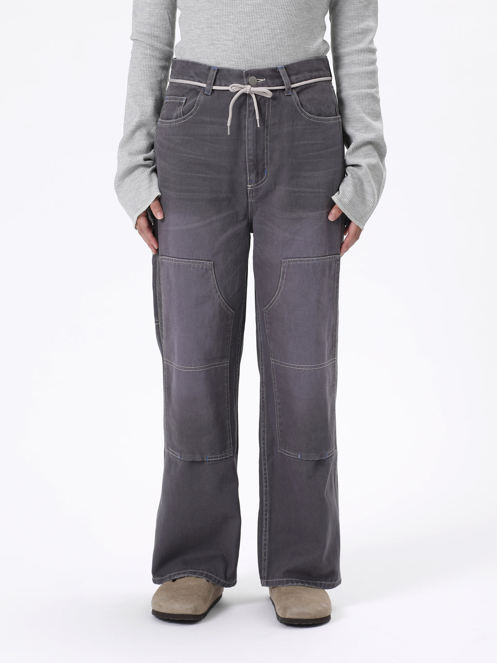 PHAT 5P WIDE PANTS 12.5oz COTTON CANVAS AGED AM-P0502