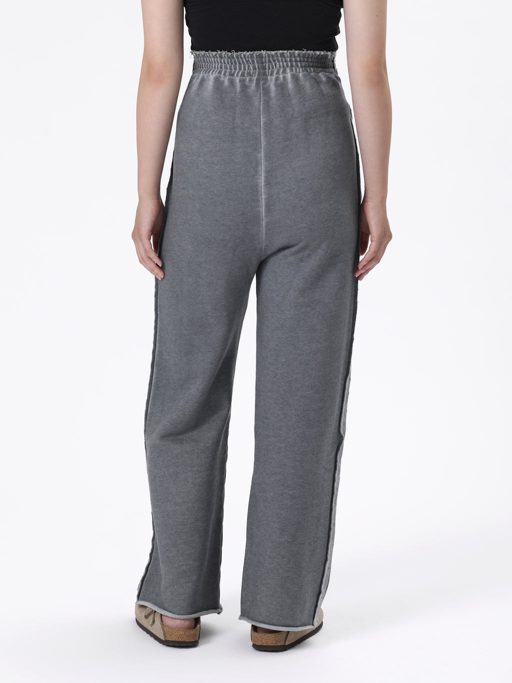 GRATEFUL WIDE PANTS COTTON SWEAT w/OVERDYED AM-P0503