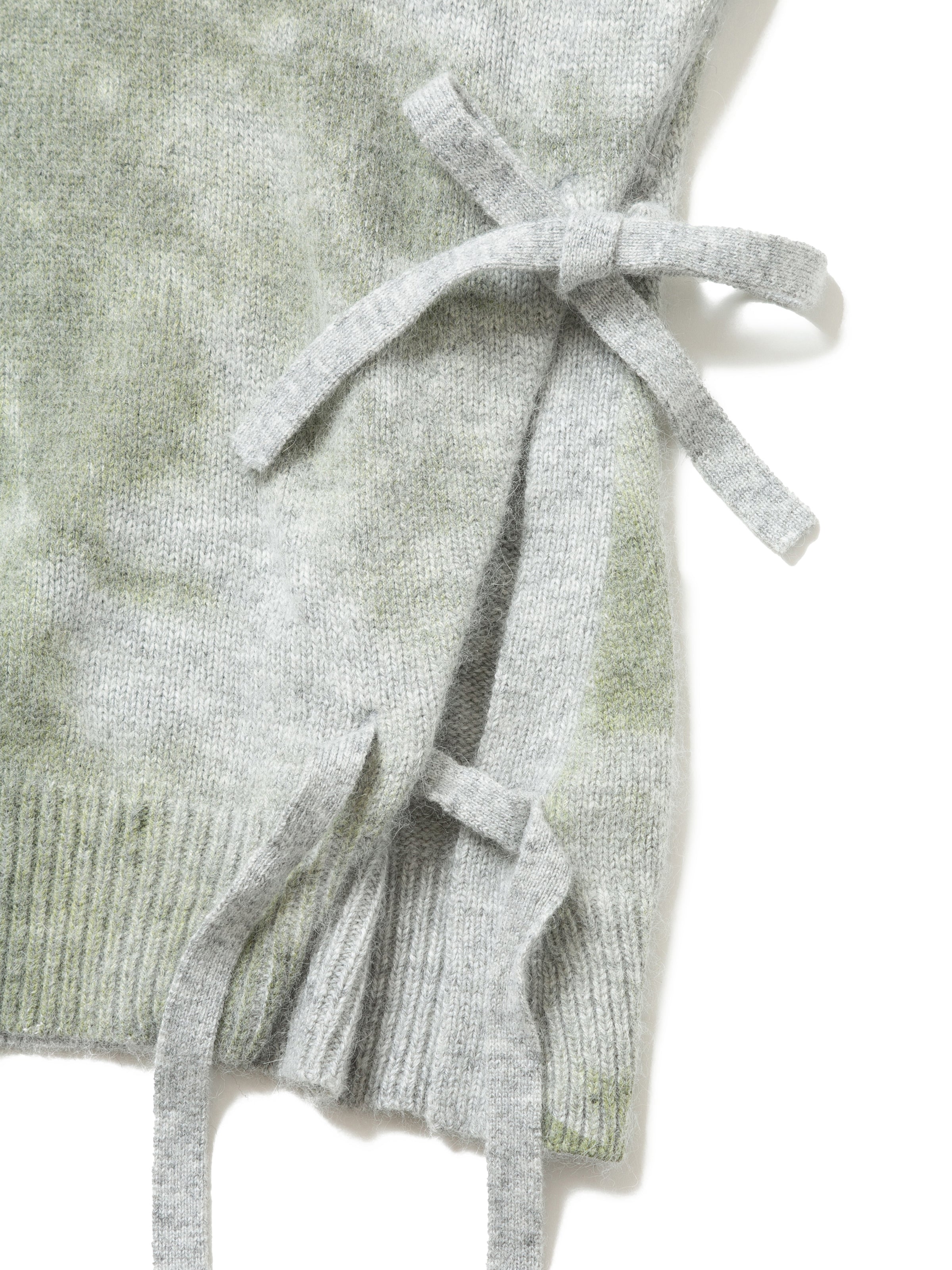 GRATEFUL SWEATER IMITATION TIE DYED PRINTED KNIT AM-K0105 Gray