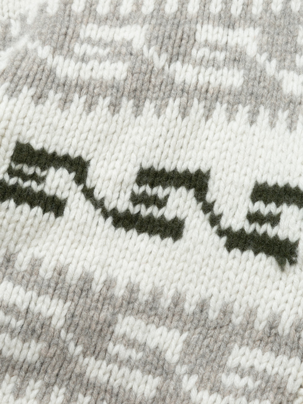 NOMADS CARDIGAN FAIR ISLE  PATTERN  HAND MADE KNIT AM-K0109 O.White