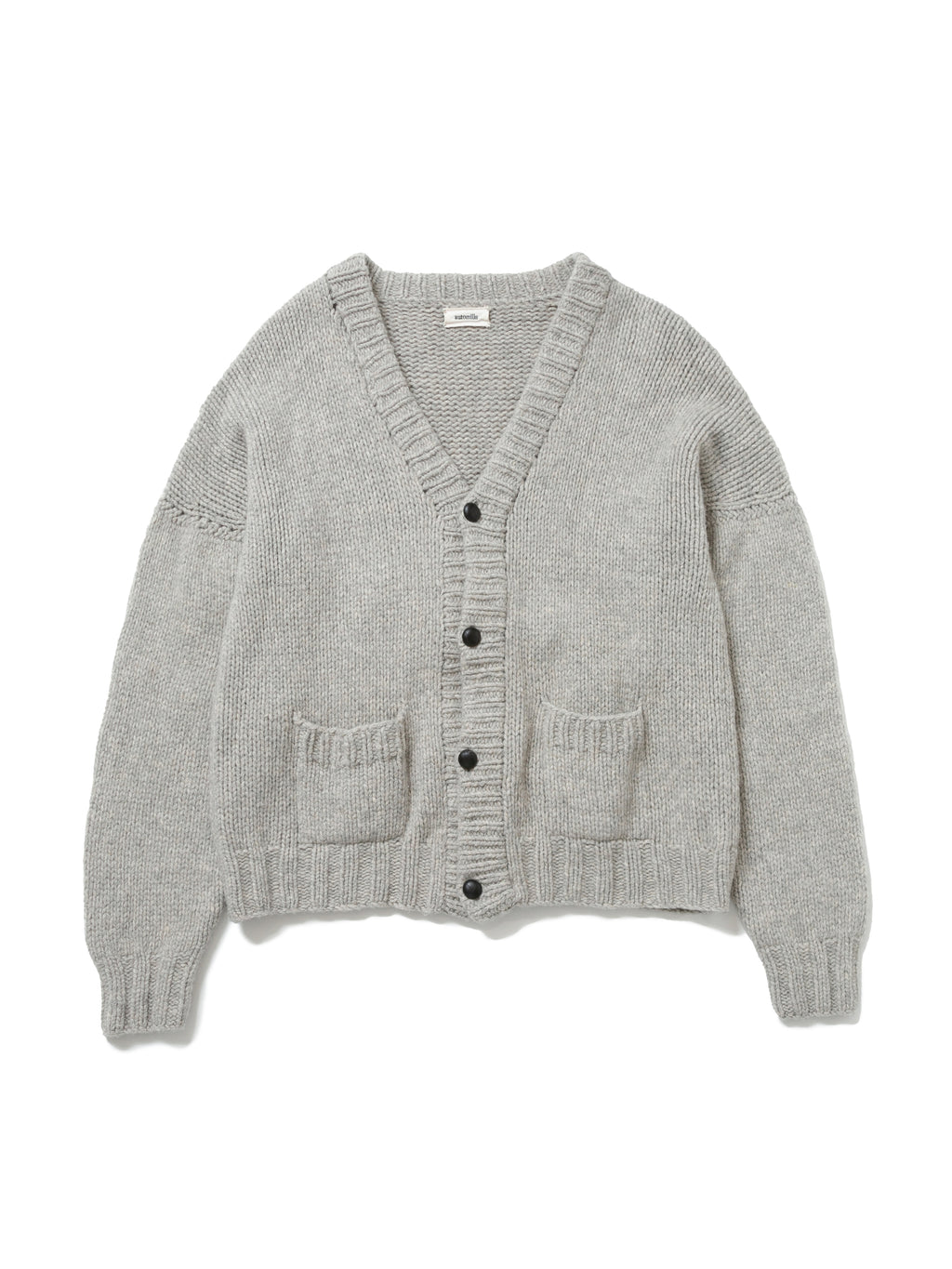 NOMADS CARDIGAN  HAND MADE WOOL KNIT AM-K0111 Gray