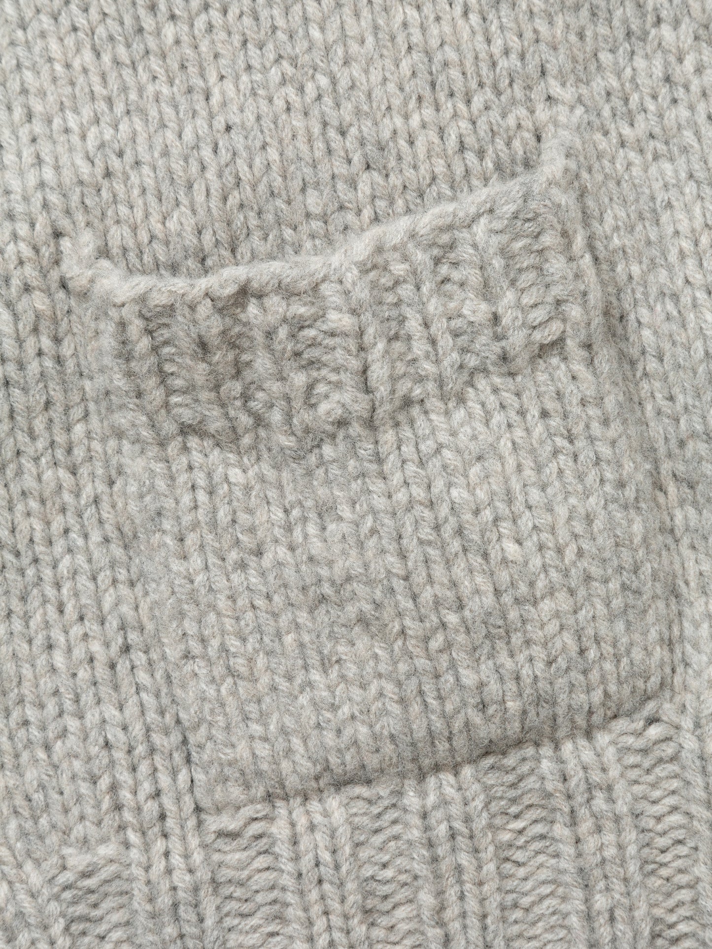 NOMADS CARDIGAN  HAND MADE WOOL KNIT AM-K0111 Gray