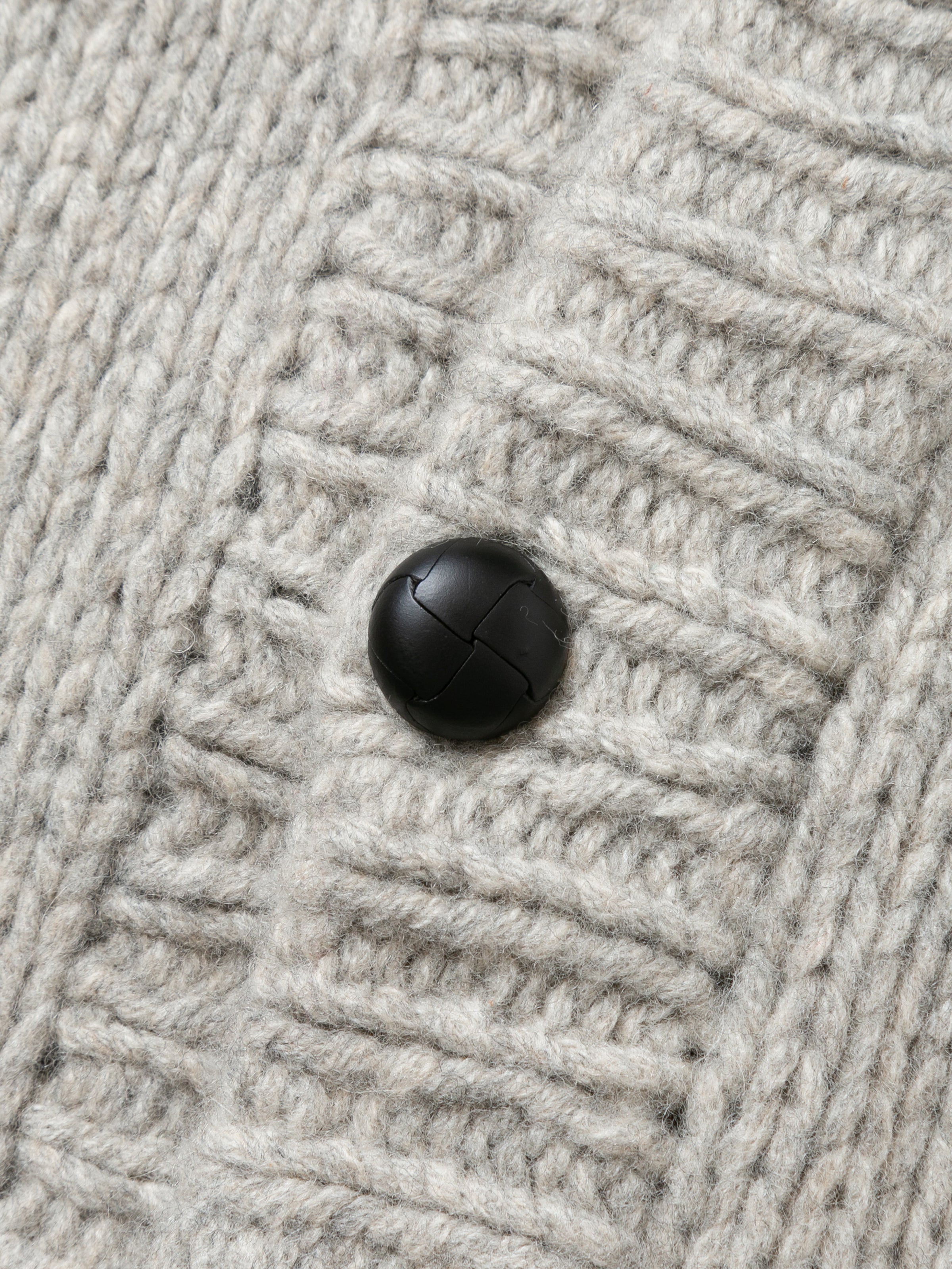 NOMADS CARDIGAN  HAND MADE WOOL KNIT AM-K0111 Gray