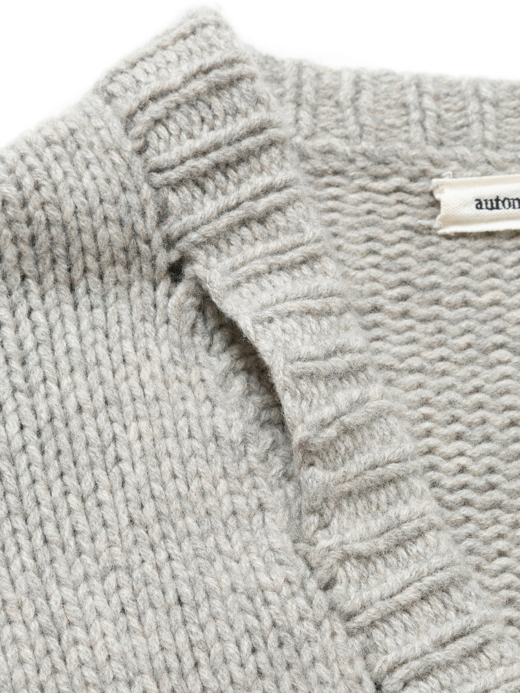 NOMADS CARDIGAN  HAND MADE WOOL KNIT AM-K0111 Gray