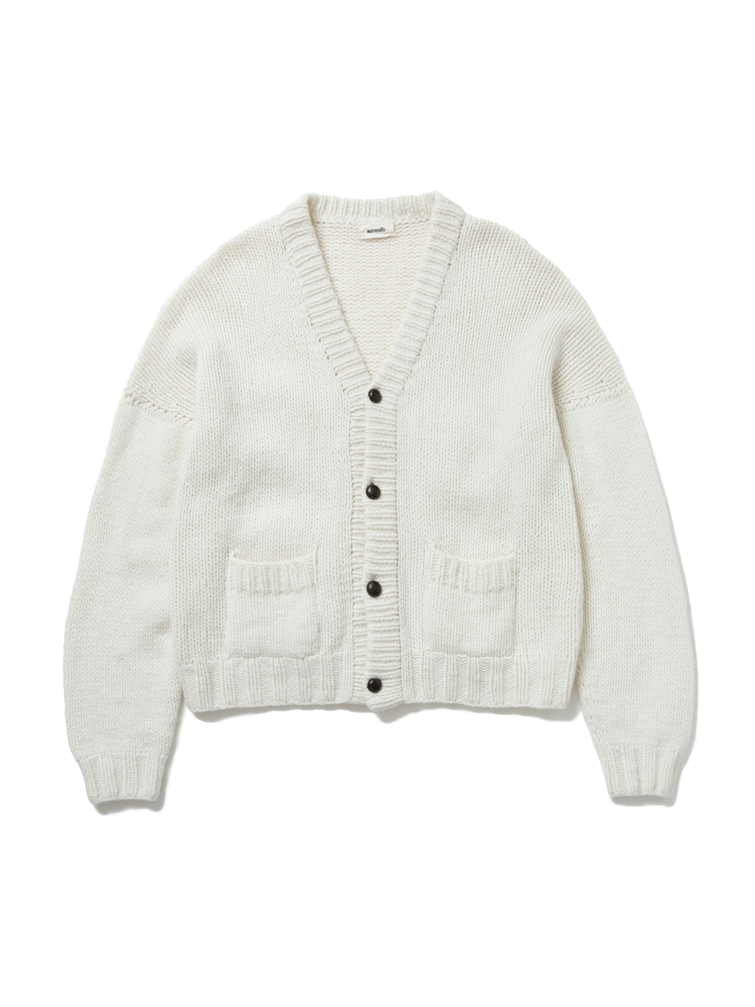 NOMADS CARDIGAN  HAND MADE WOOL KNIT AM-K0111 O.White
