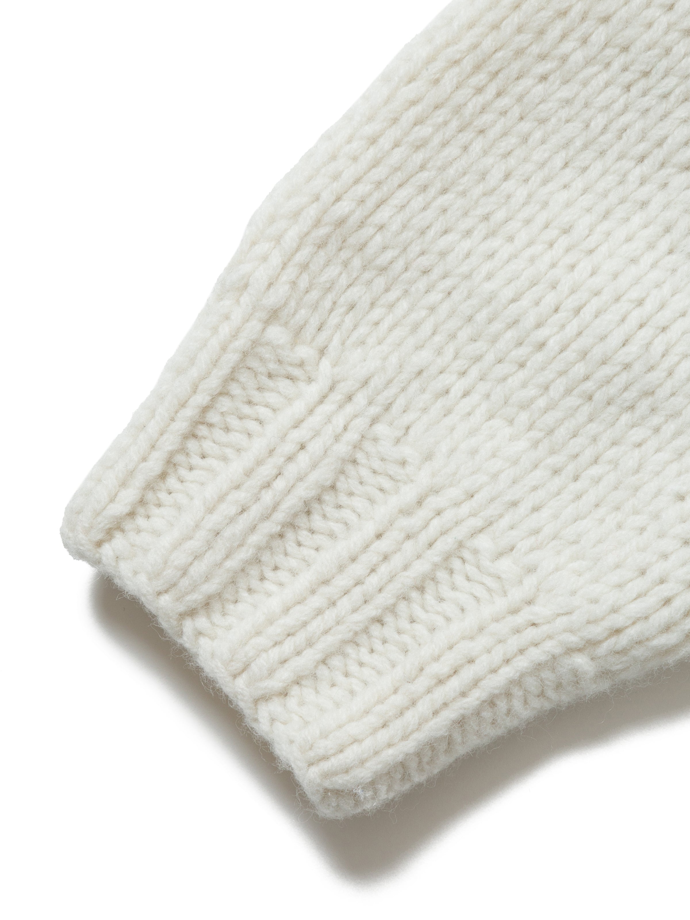 NOMADS CARDIGAN  HAND MADE WOOL KNIT AM-K0111 O.White