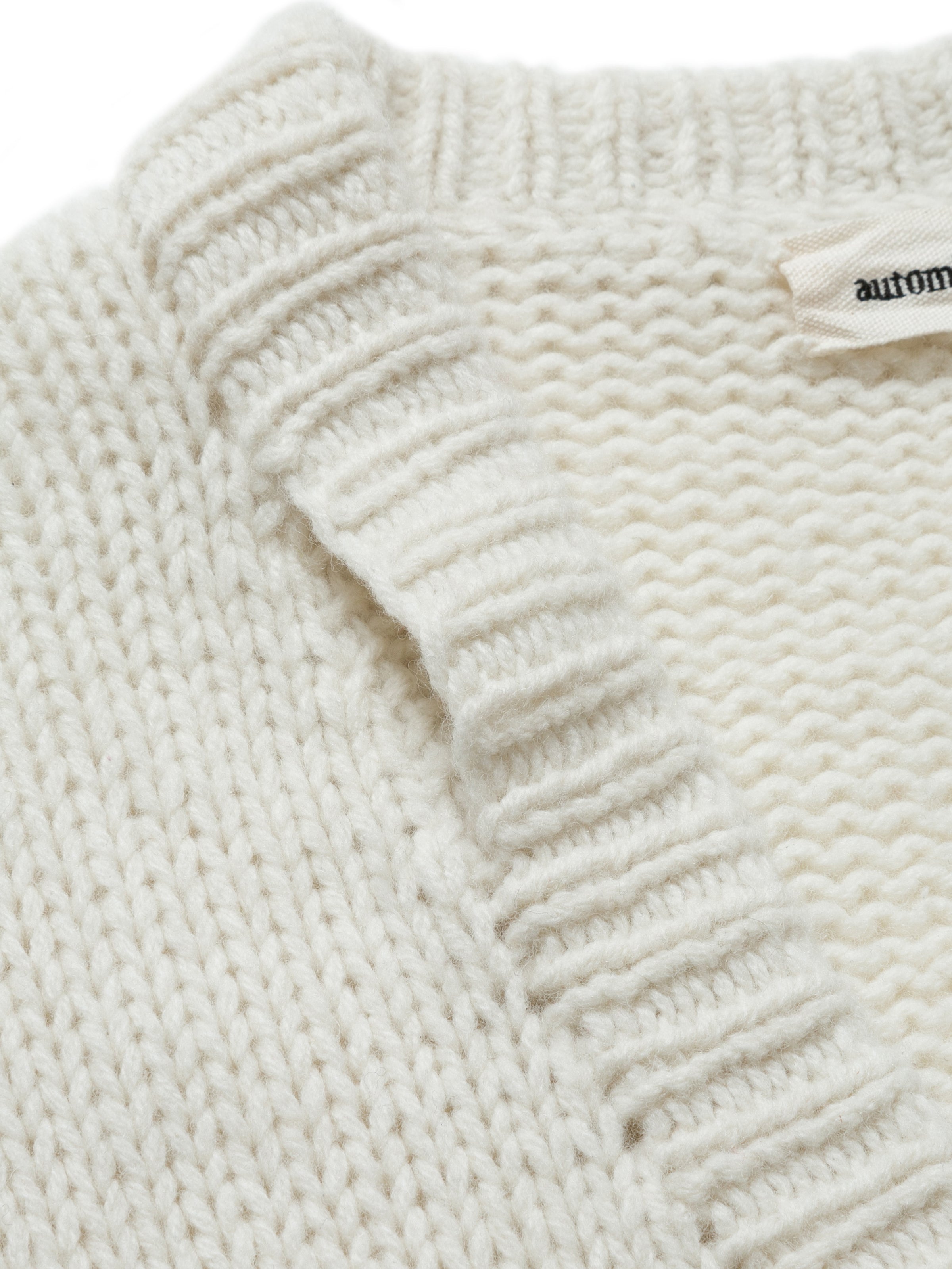 NOMADS CARDIGAN  HAND MADE WOOL KNIT AM-K0111 O.White