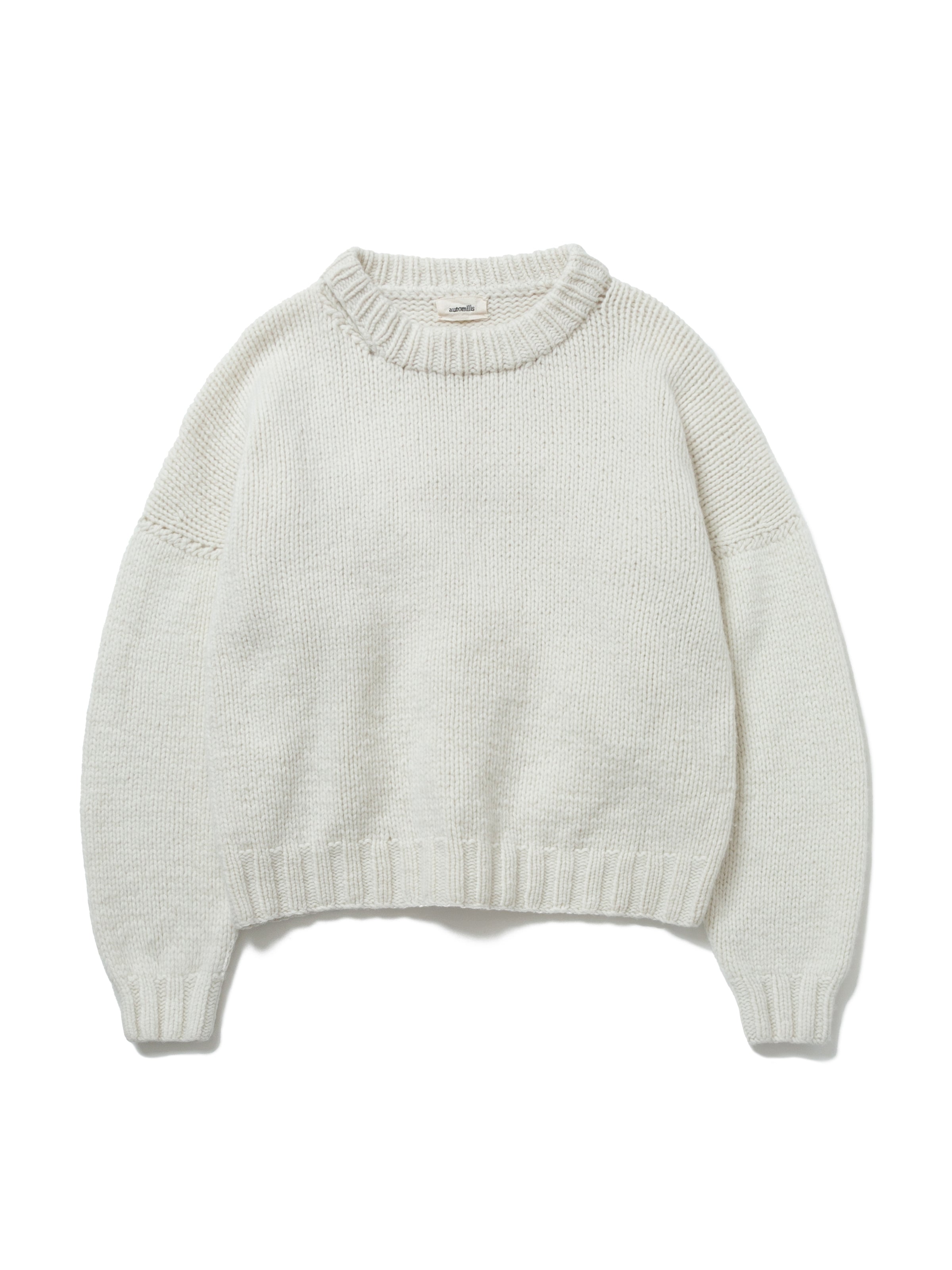 NOMADS SWEATER  HAND MADE WOOL KNIT AM-K0112 O.White