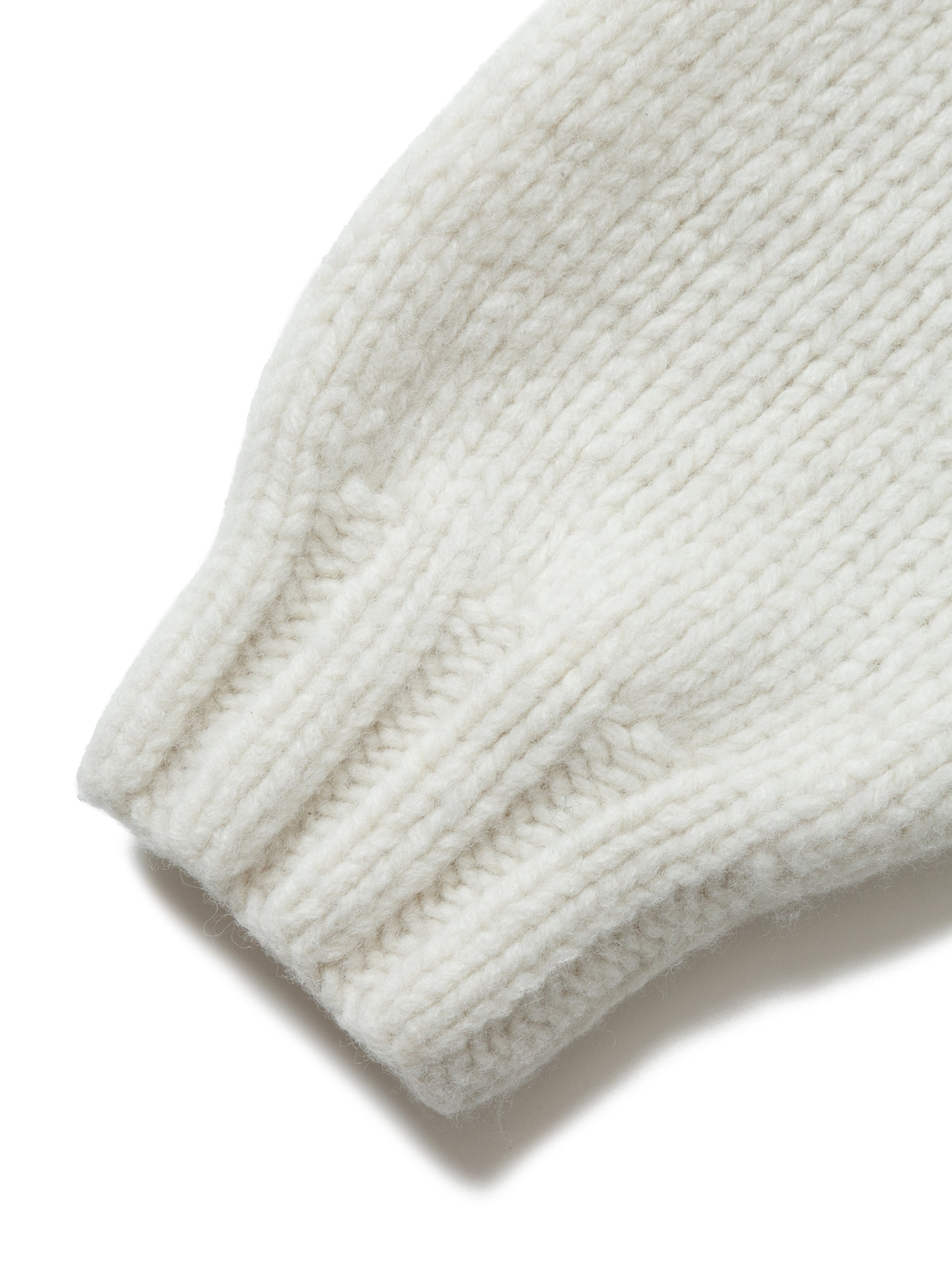 NOMADS SWEATER  HAND MADE WOOL KNIT AM-K0112 O.White