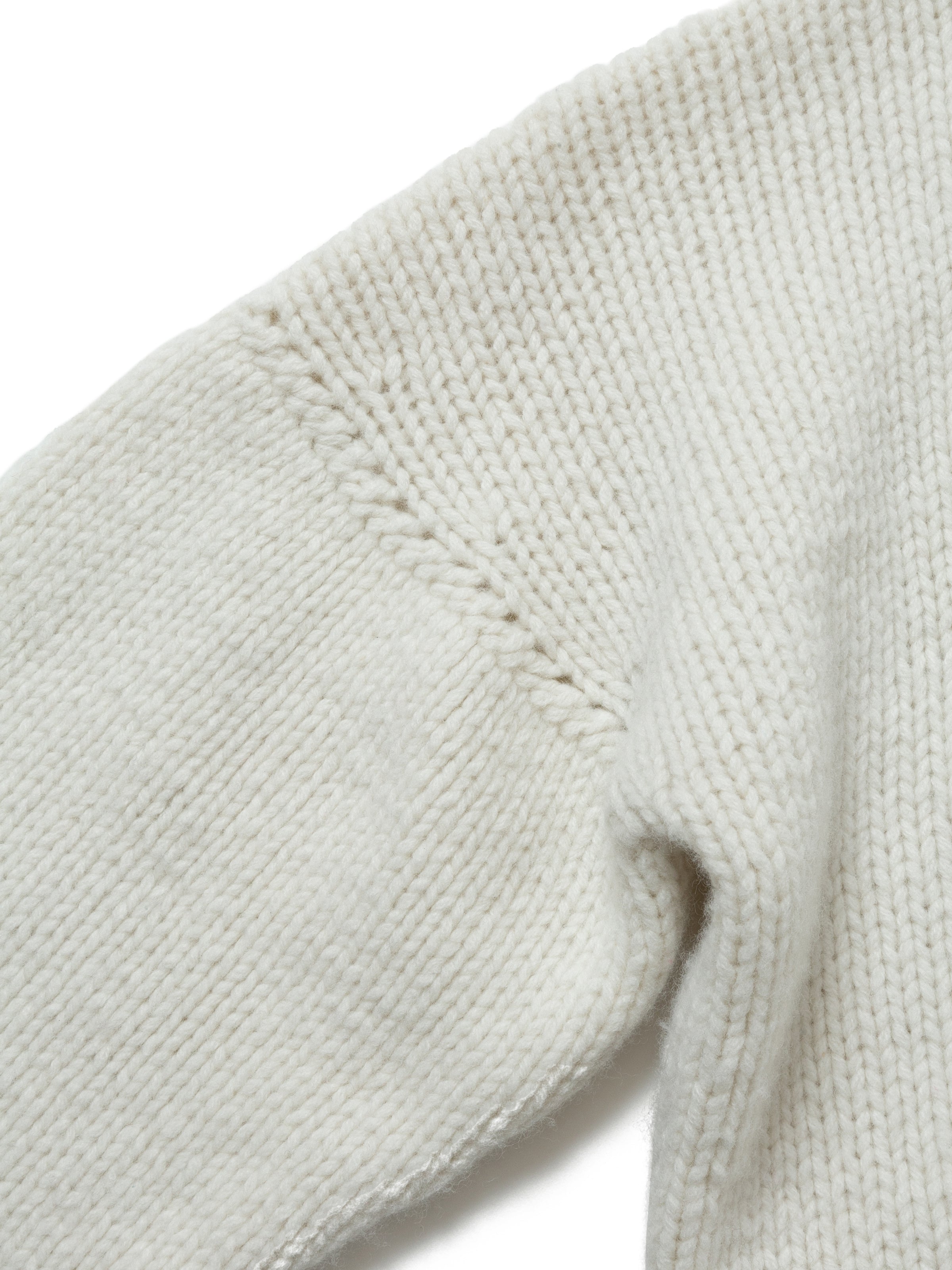 NOMADS SWEATER  HAND MADE WOOL KNIT AM-K0112 O.White