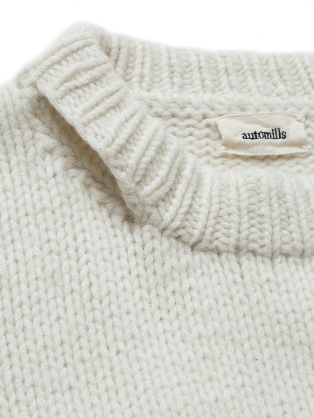NOMADS SWEATER  HAND MADE WOOL KNIT AM-K0112 O.White
