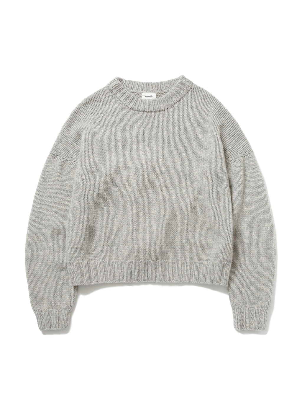 NOMADS SWEATER  HAND MADE WOOL KNIT AM-K0112 Gray