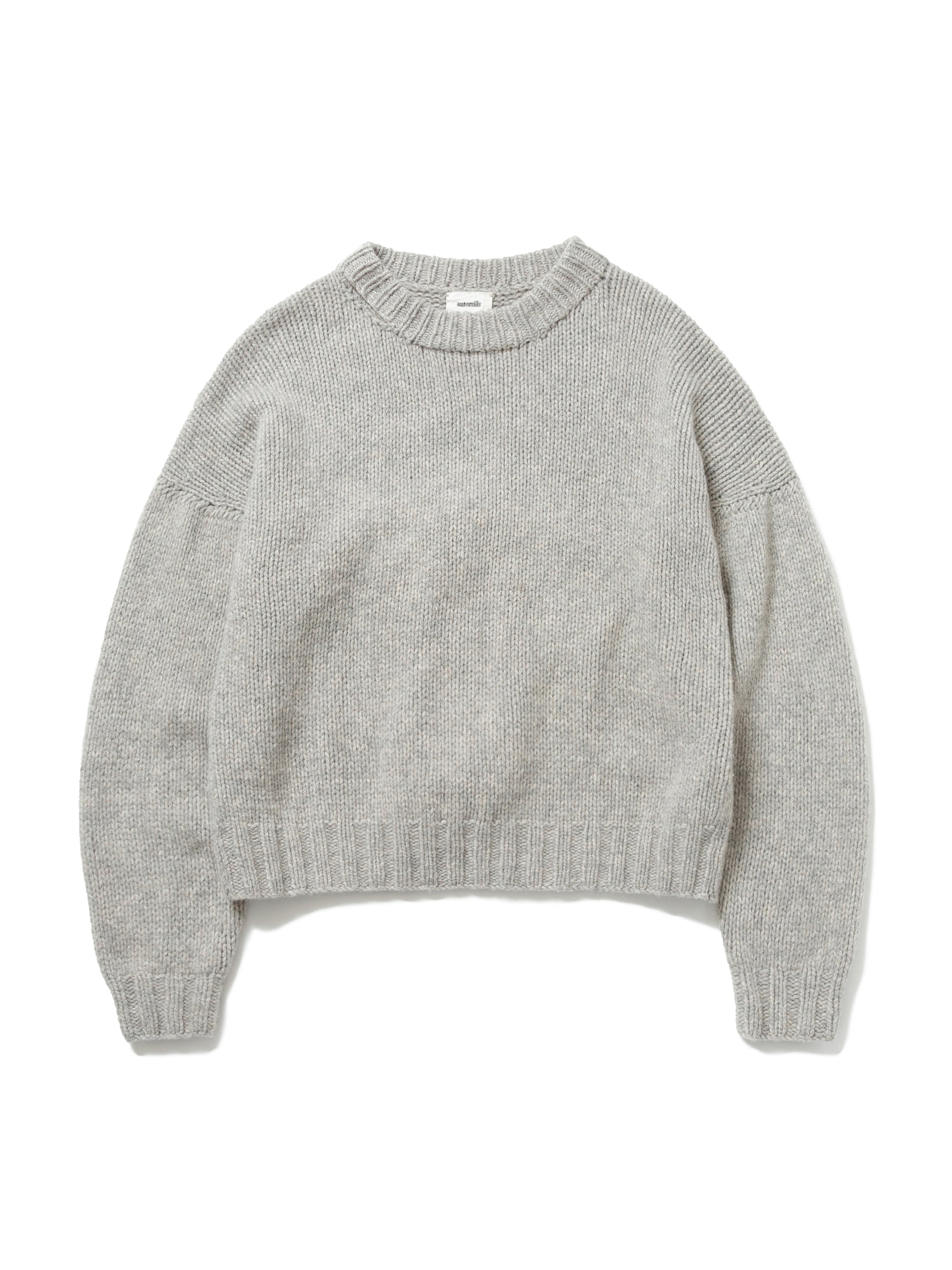 NOMADS SWEATER  HAND MADE WOOL KNIT AM-K0112 Gray