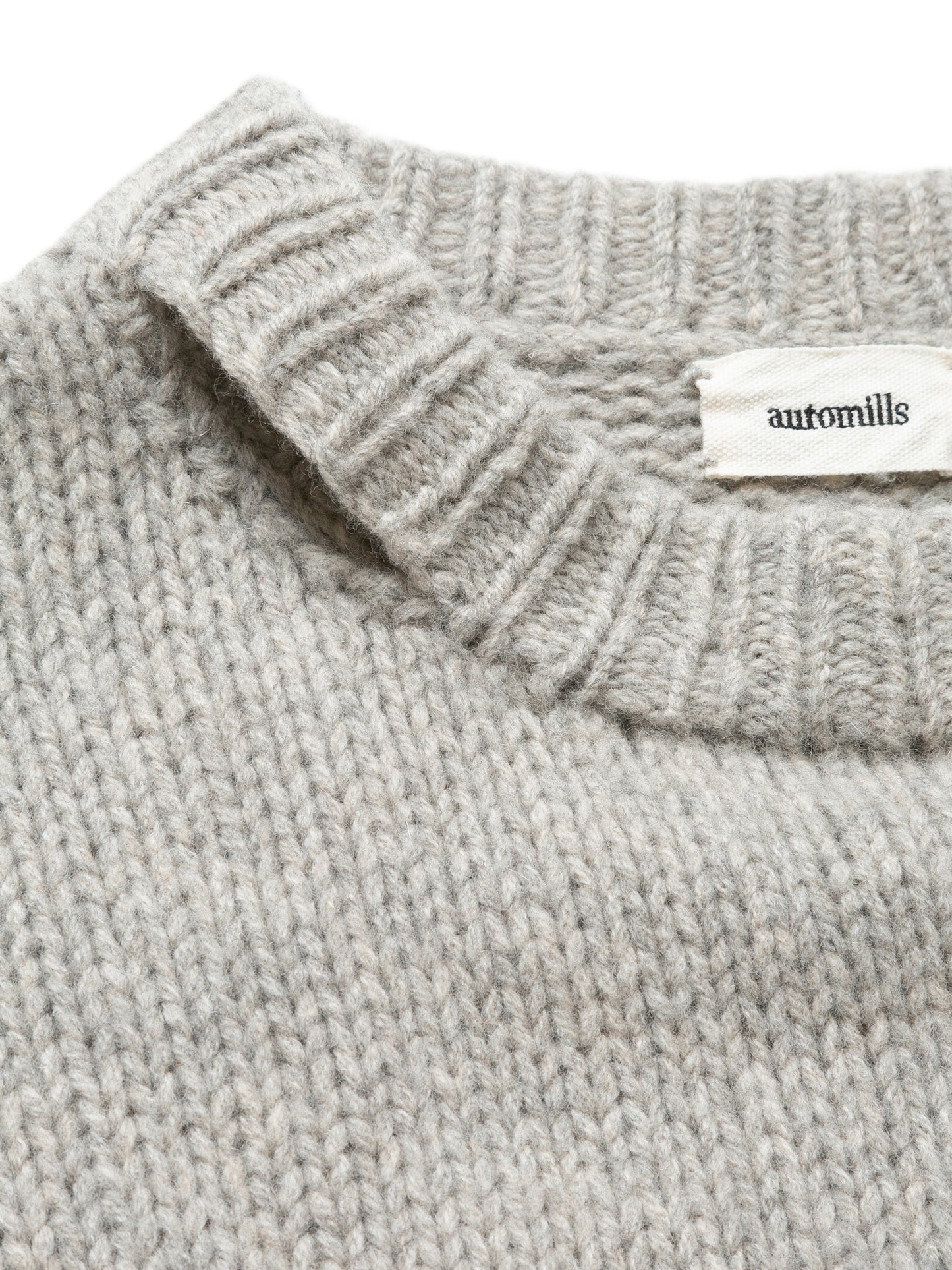 NOMADS SWEATER  HAND MADE WOOL KNIT AM-K0112 Gray