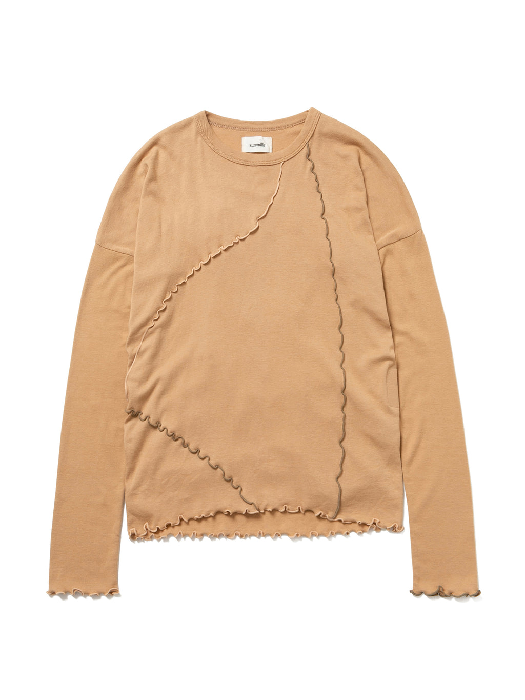 LOVER L/S TEE ORGANIC COTTON STRETCH JERSEY AM-C0101 Beige