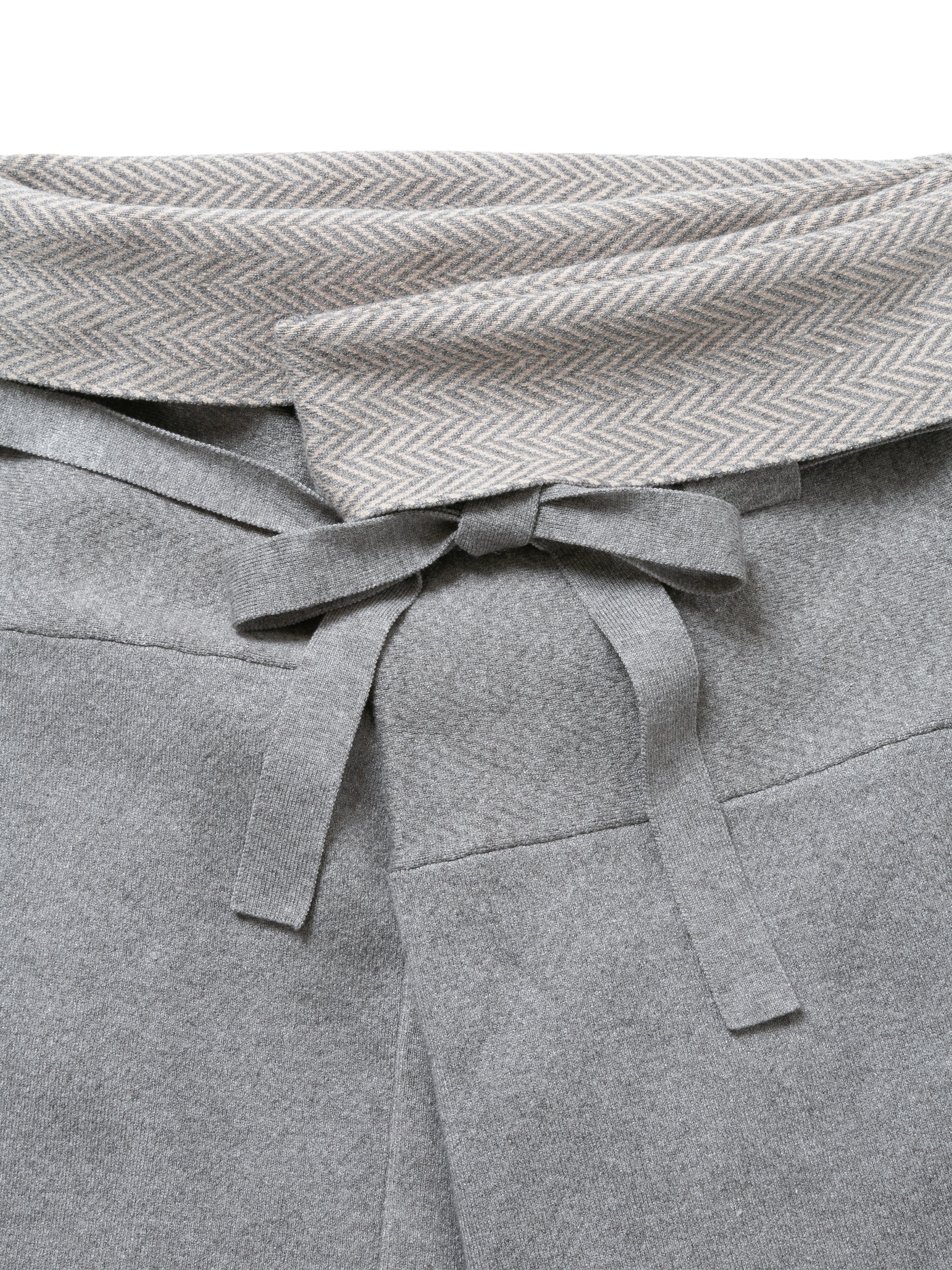 PHAT FISHER MAN PANTS W FACE HERRINGBONE MIX KNIT AM-K0114 Gray