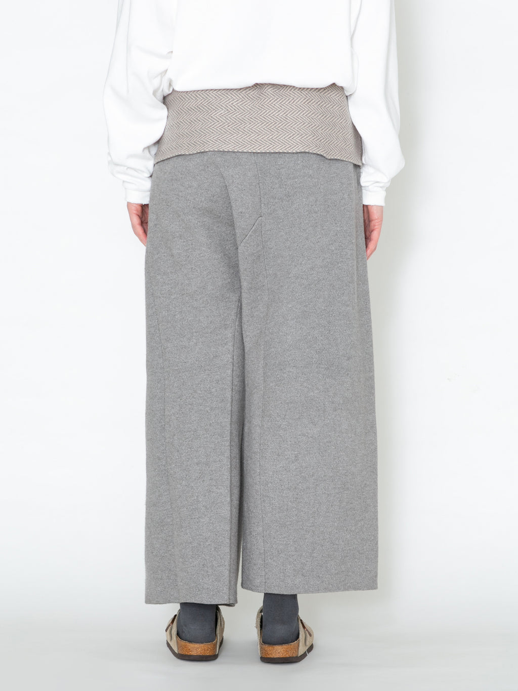 PHAT FISHER MAN PANTS W FACE HERRINGBONE MIX KNIT AM-K0114 Gray