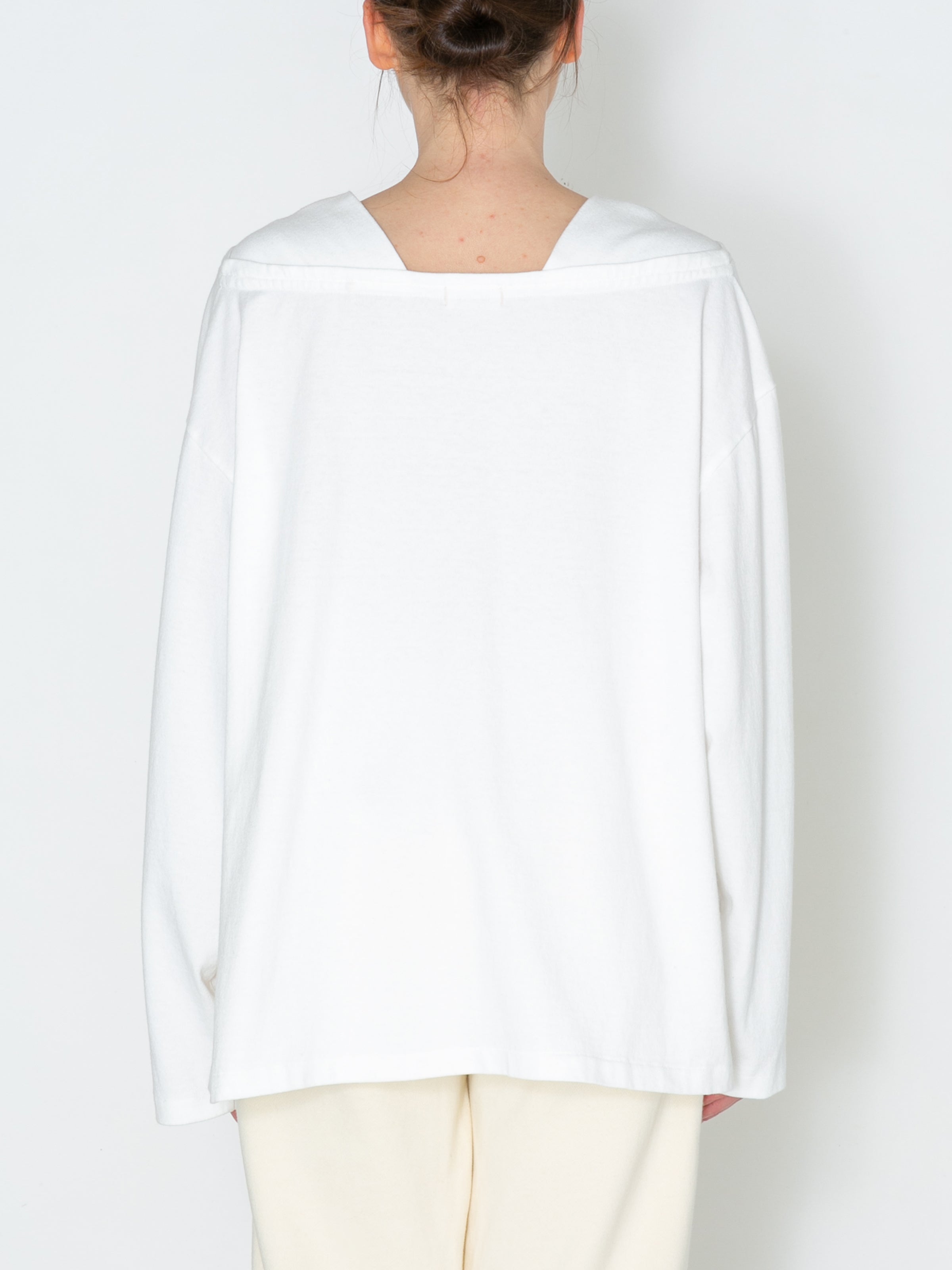BAGGY BOAT L/S TEE COTTON JERSEY AM-C0107 White