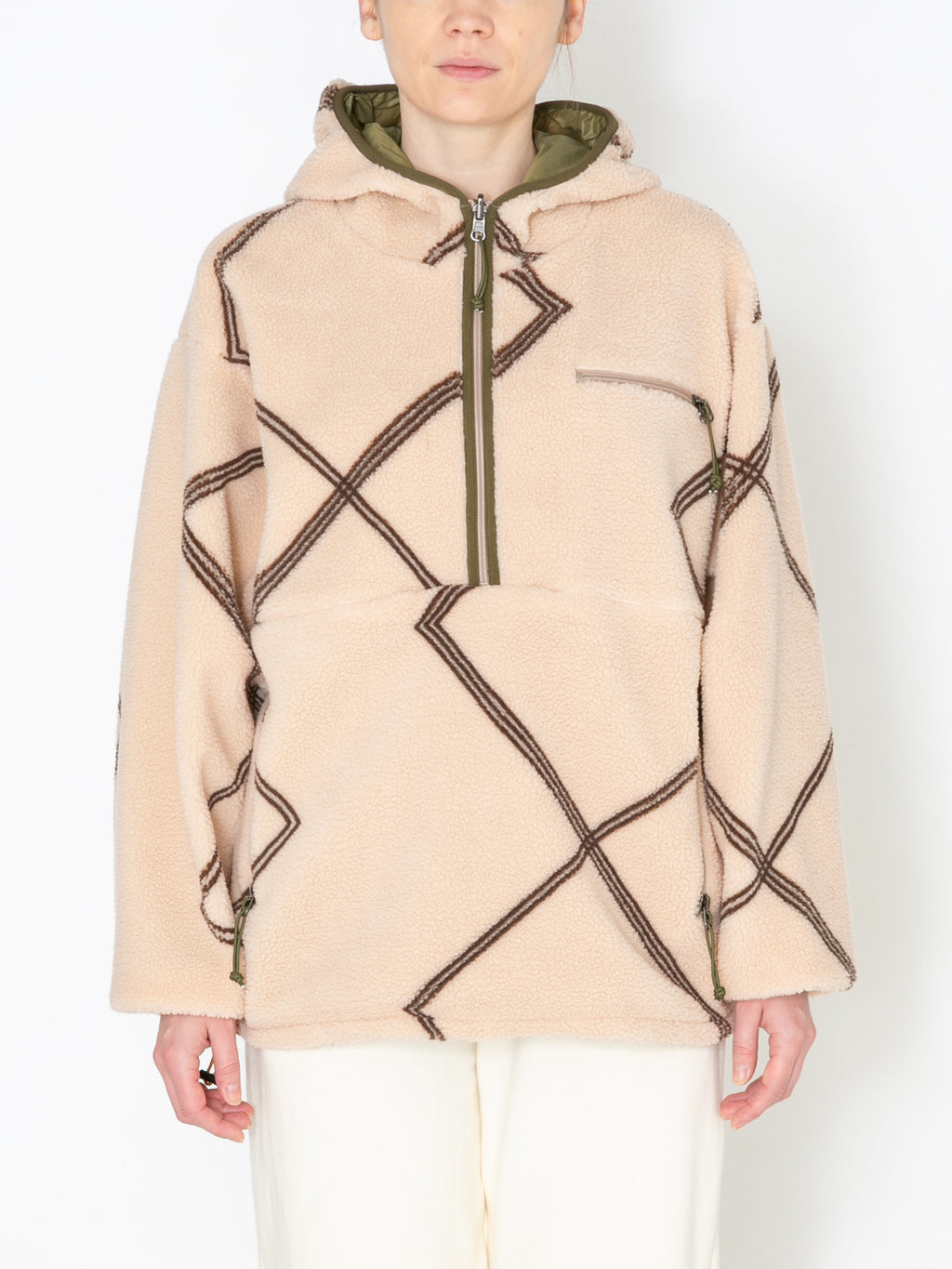 NOMADS HOODY POLY RETRO FLEECE AM-C0111 Cream