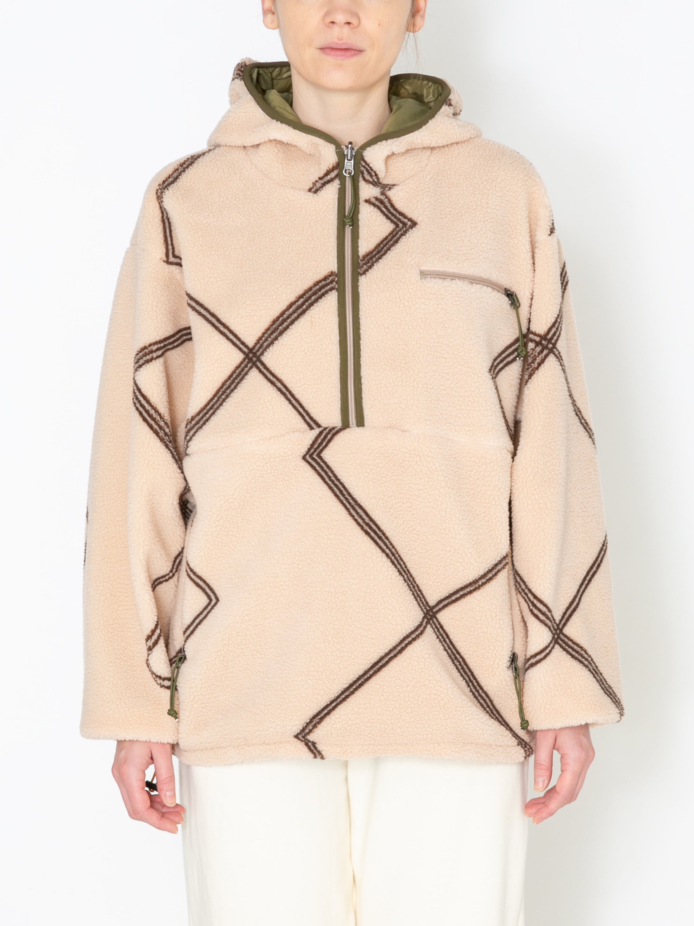 NOMADS HOODY POLY RETRO FLEECE AM-C0111 Cream