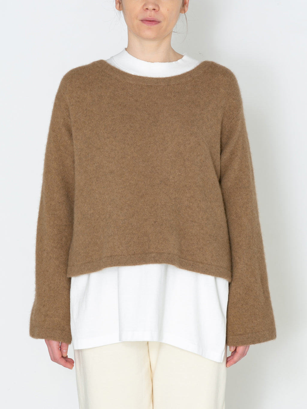 LOVER CARDIGAN YAK WOOL KNIT AM-K0107 Beige