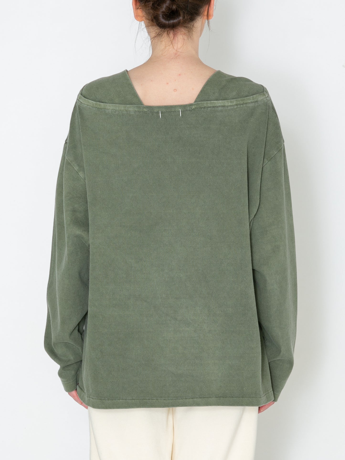 BAGGY BOAT L/S TEE COTTON JERSEY AM-C0107 Olive