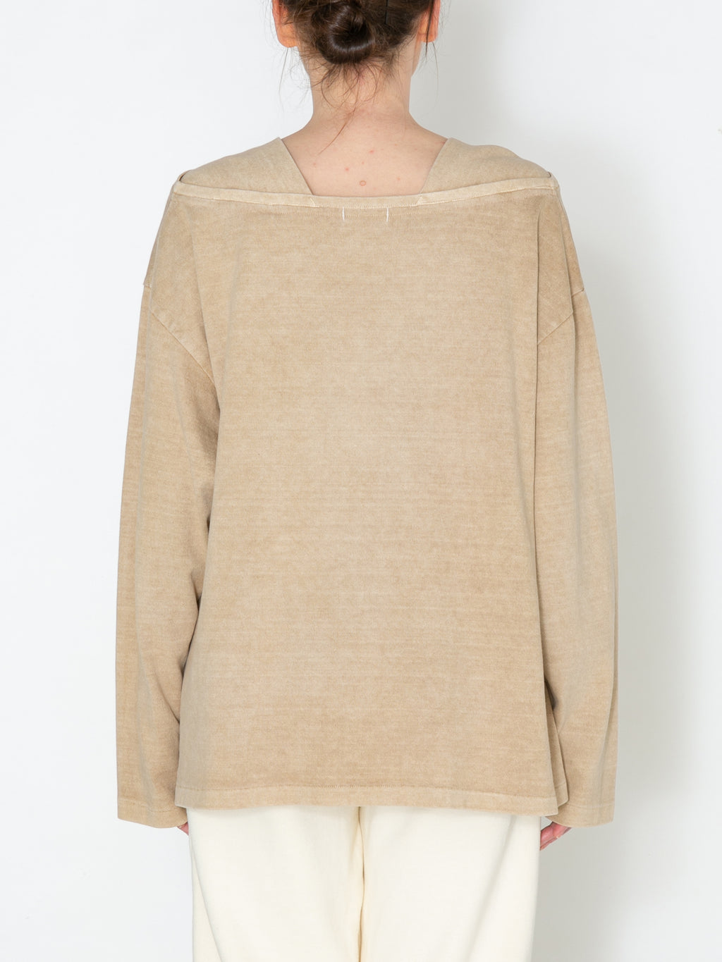 BAGGY BOAT L/S TEE COTTON JERSEY AM-C0107 Beige