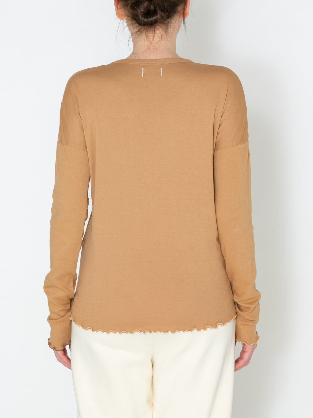 LOVER L/S TEE ORGANIC COTTON STRETCH JERSEY AM-C0101 Beige