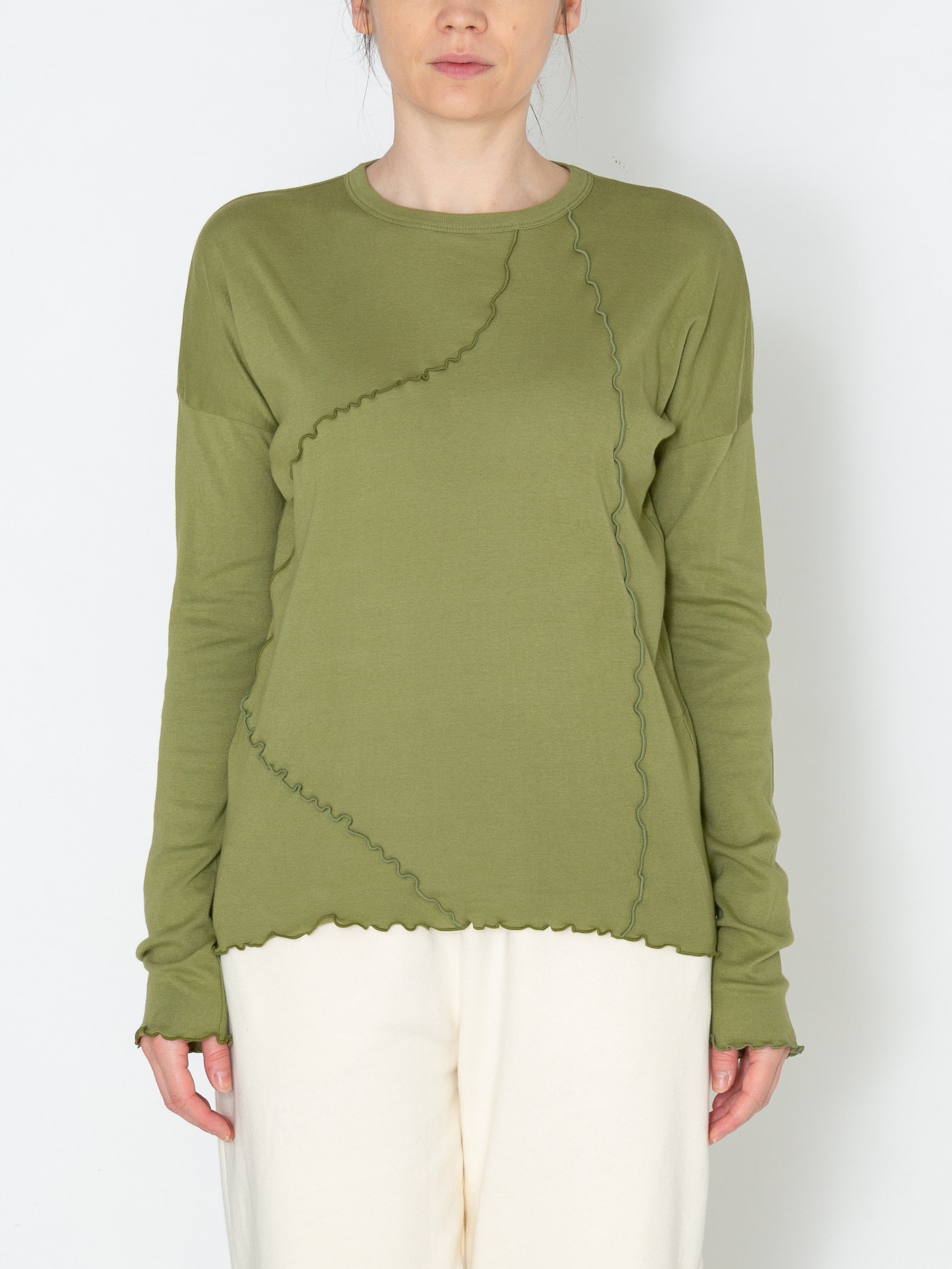 LOVER L/S TEE ORGANIC COTTON STRETCH JERSEY AM-C0101 Olive