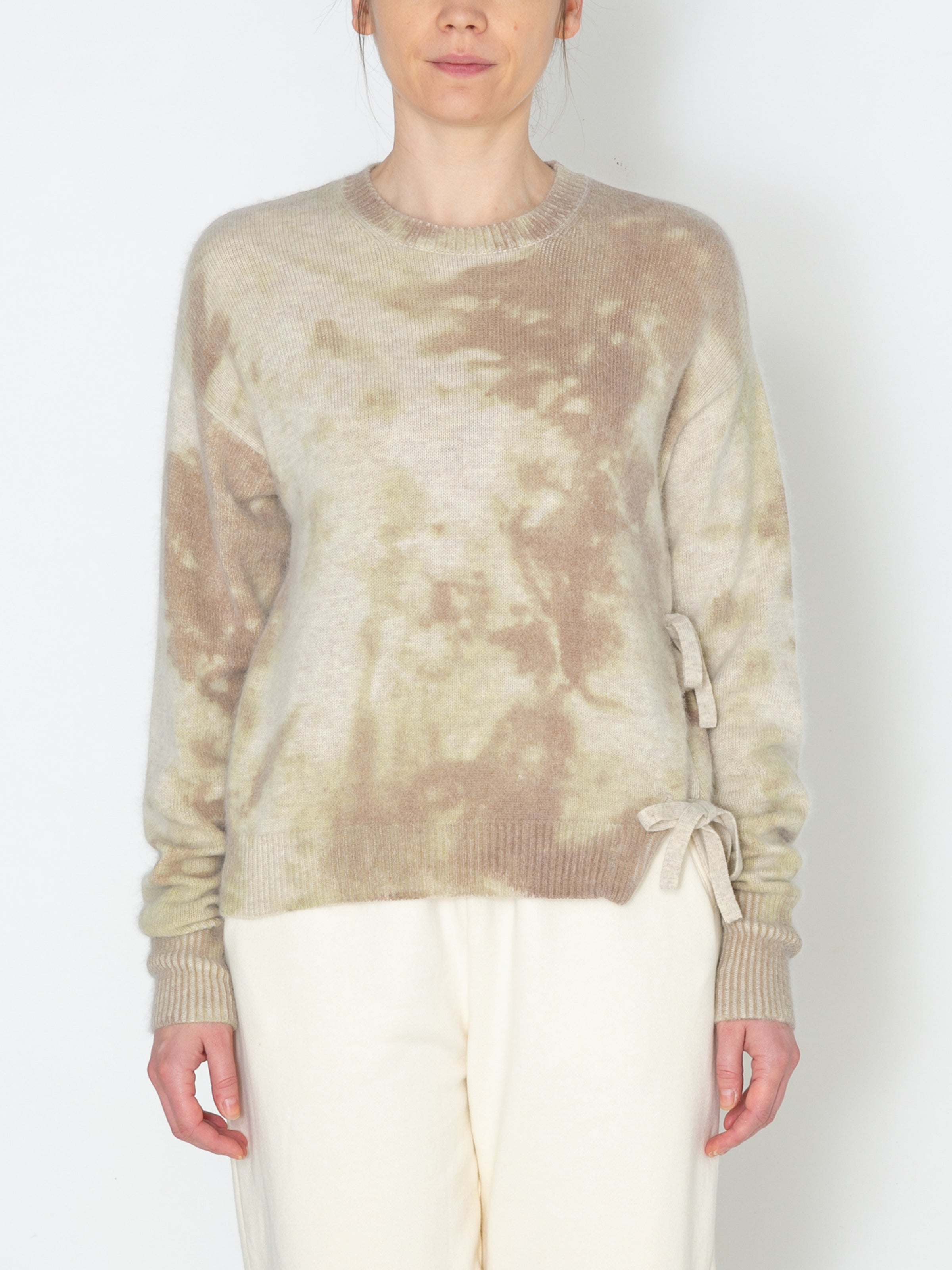 GRATEFUL SWEATER IMITATION TIE DYED PRINTED KNIT AM-K0105 Beige