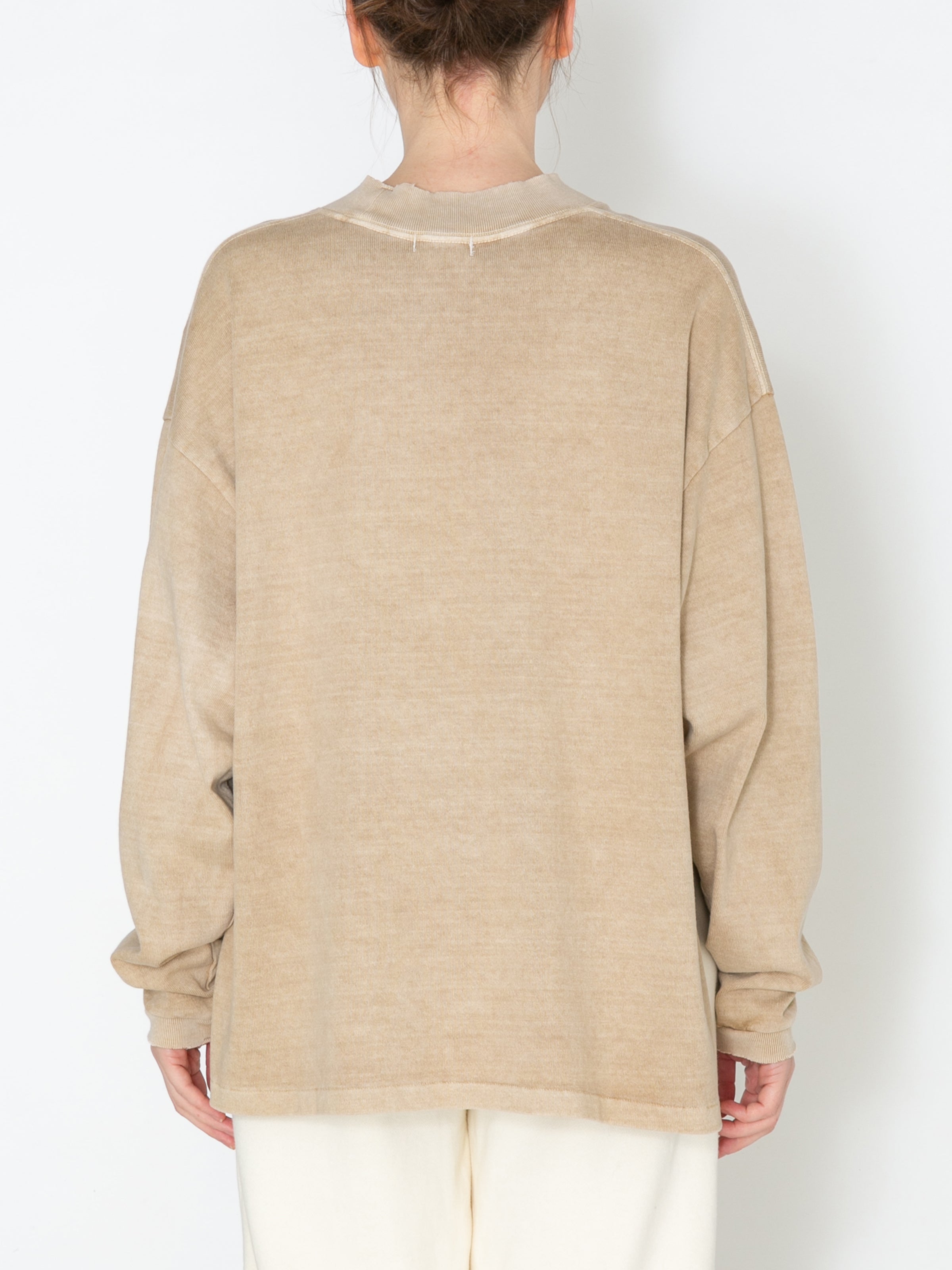 BAGGY L/S TEE COTTON JERSEY AM-C0108 Beige