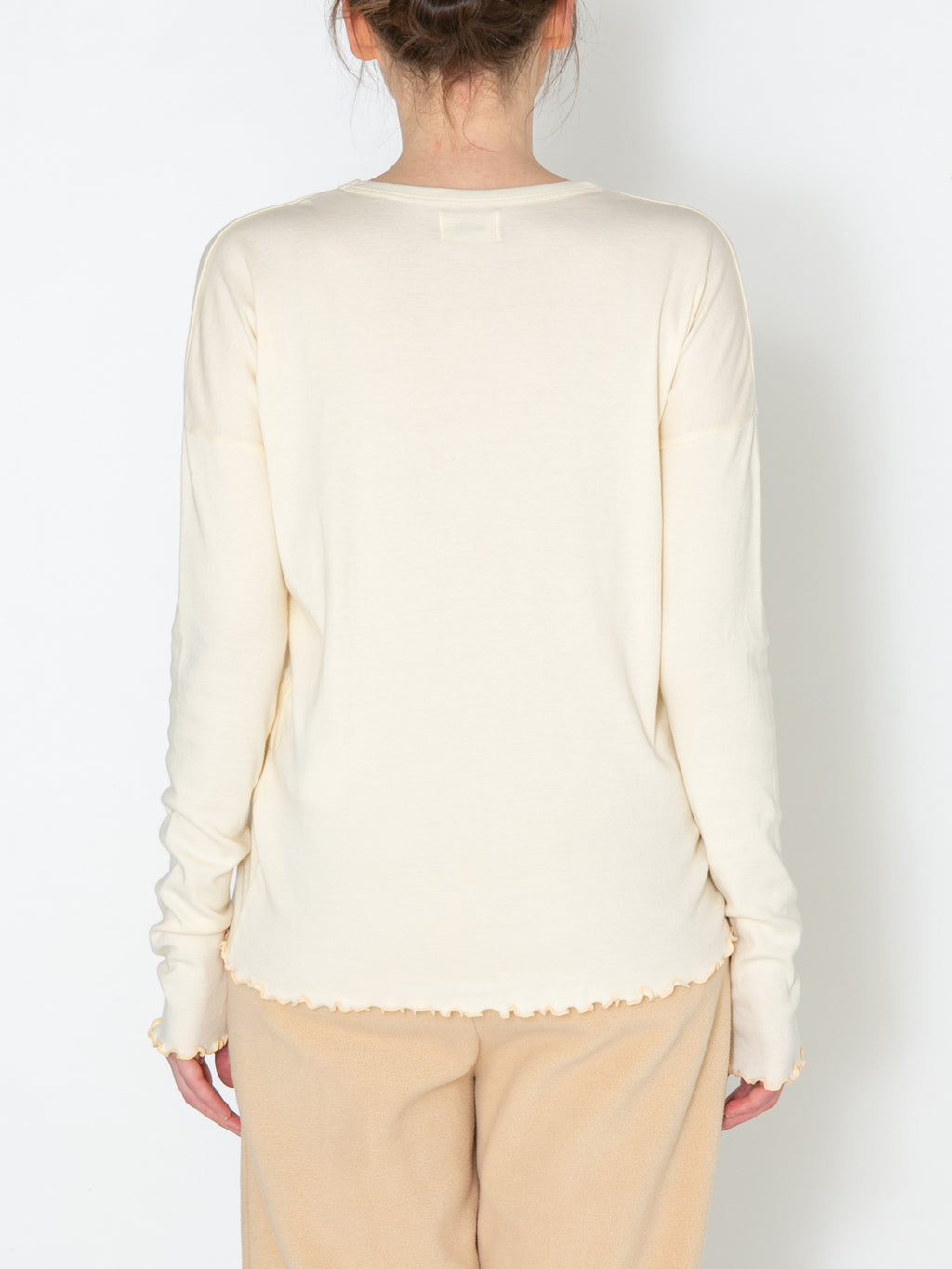 LOVER L/S TEE ORGANIC COTTON STRETCH JERSEY AM-C0101 Cream